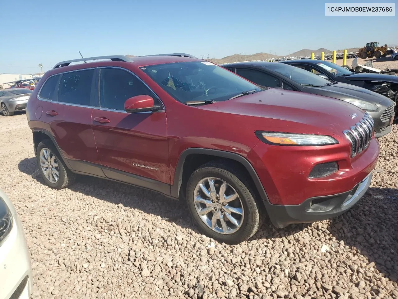 2014 Jeep Cherokee Limited VIN: 1C4PJMDB0EW237686 Lot: 80286734