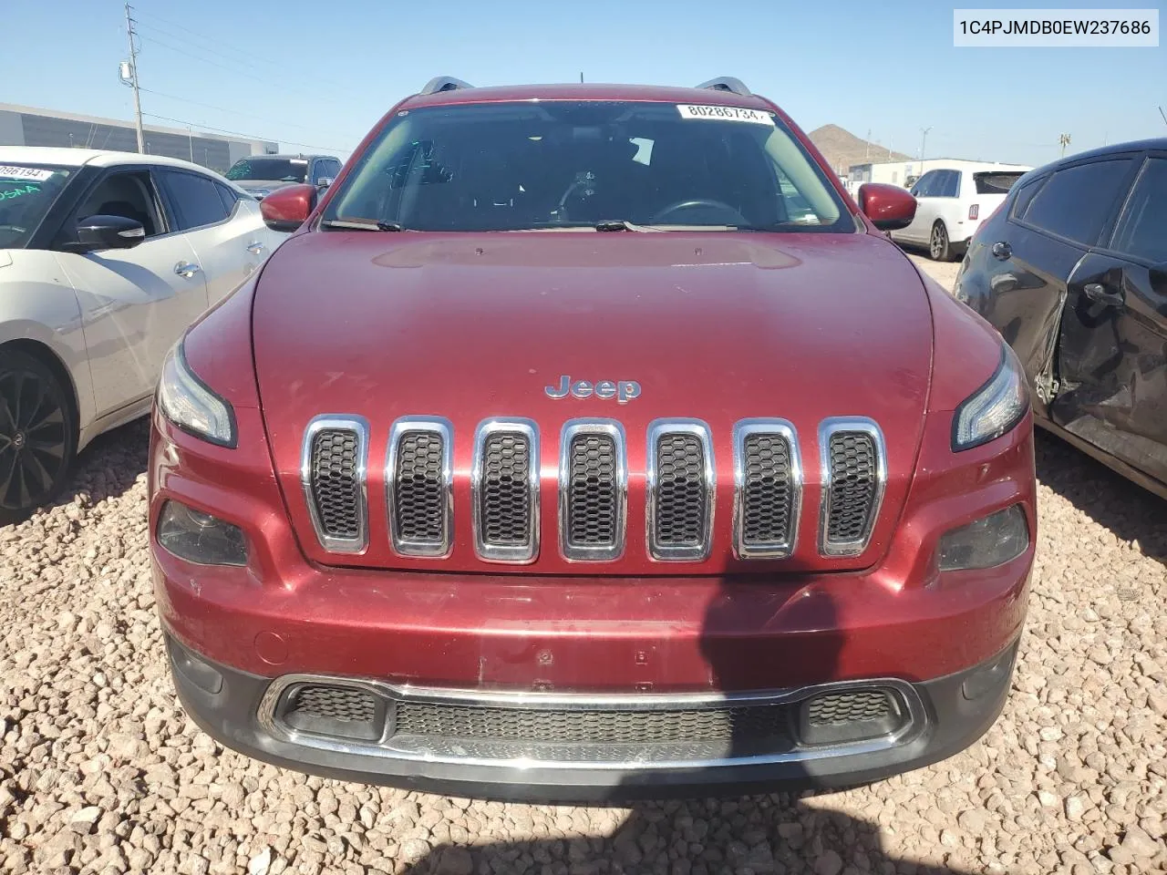 2014 Jeep Cherokee Limited VIN: 1C4PJMDB0EW237686 Lot: 80286734