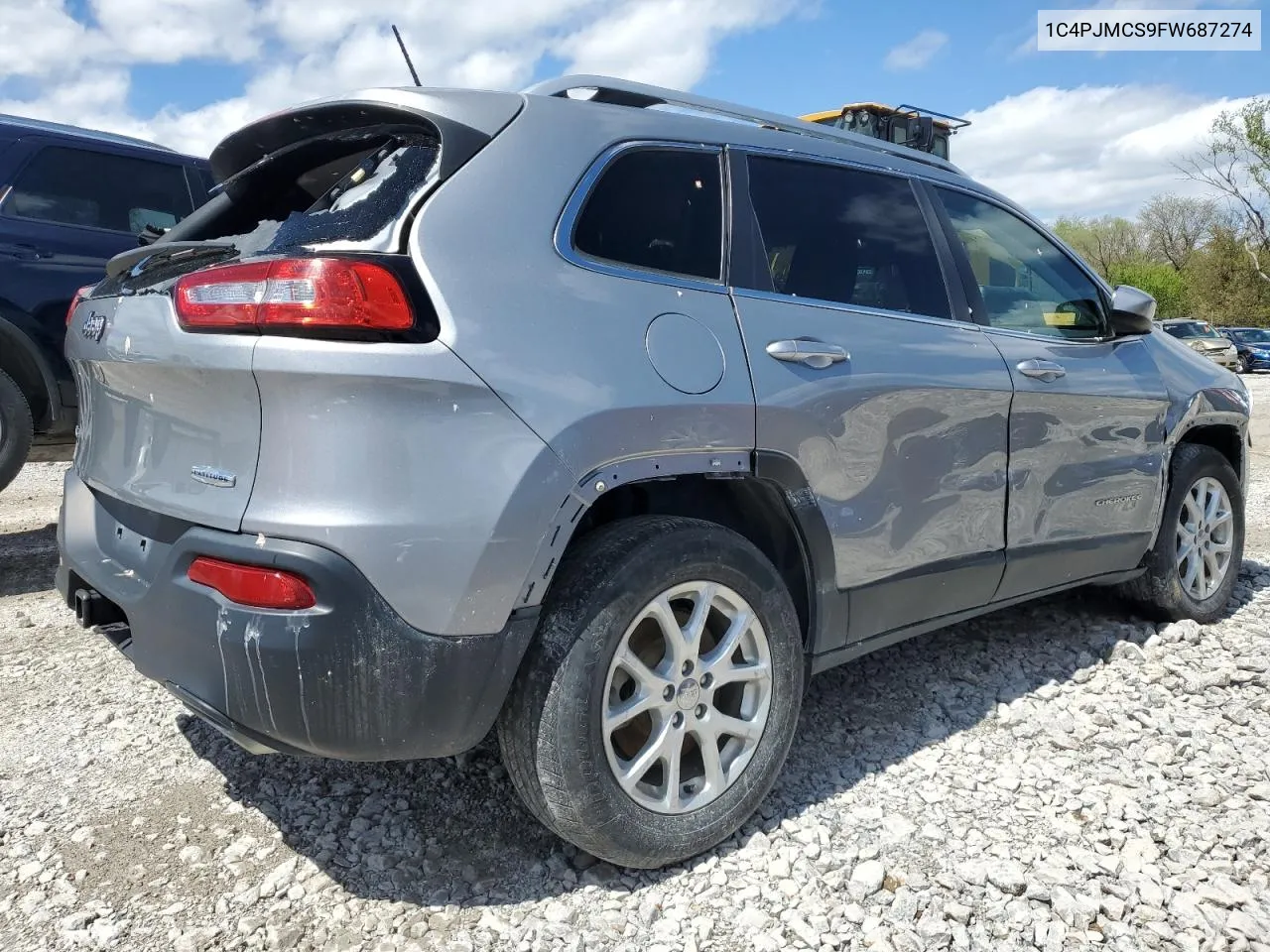 2015 Jeep Cherokee Latitude VIN: 1C4PJMCS9FW687274 Lot: 44787444