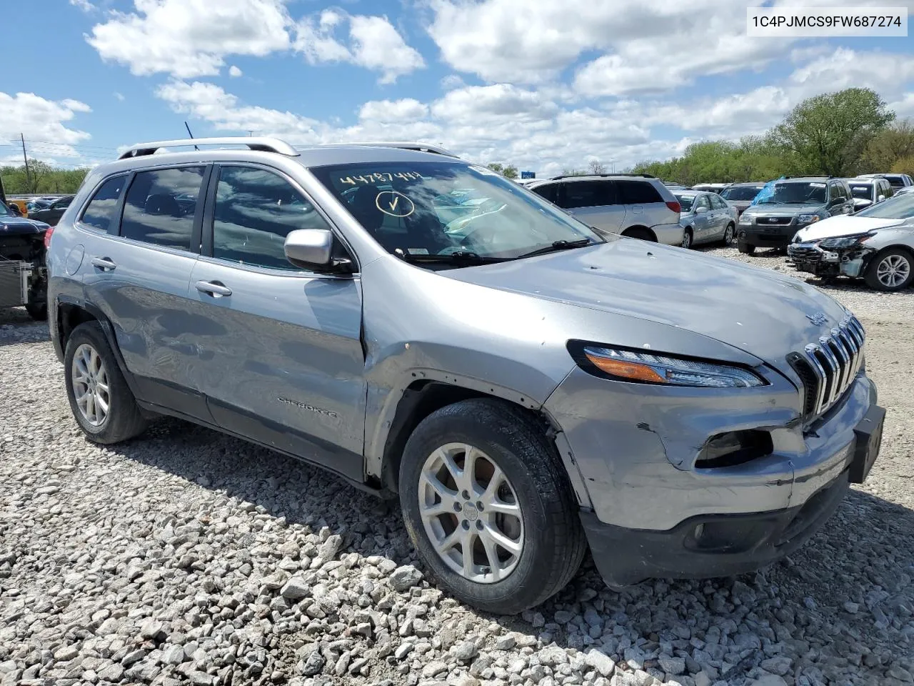 2015 Jeep Cherokee Latitude VIN: 1C4PJMCS9FW687274 Lot: 44787444