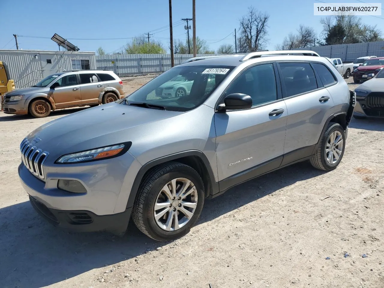 2015 Jeep Cherokee Sport VIN: 1C4PJLAB3FW620277 Lot: 45179264