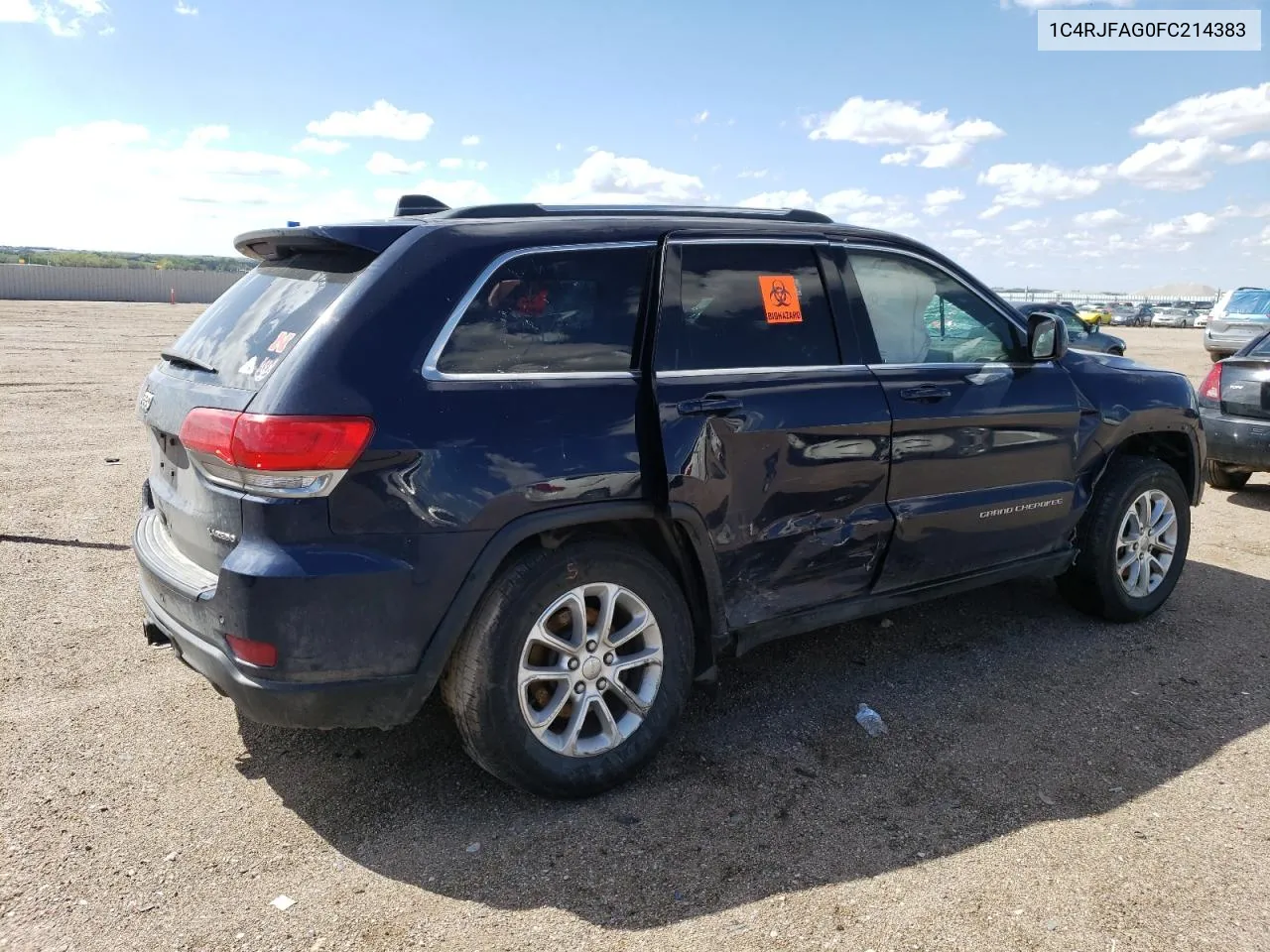 2015 Jeep Grand Cherokee Laredo VIN: 1C4RJFAG0FC214383 Lot: 52743754