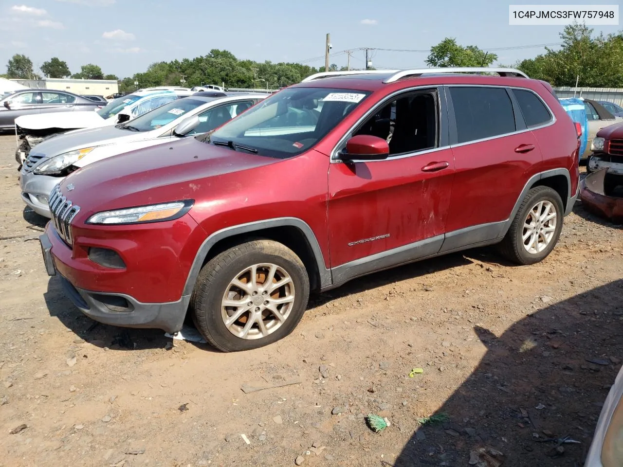 2015 Jeep Cherokee Latitude VIN: 1C4PJMCS3FW757948 Lot: 54381834