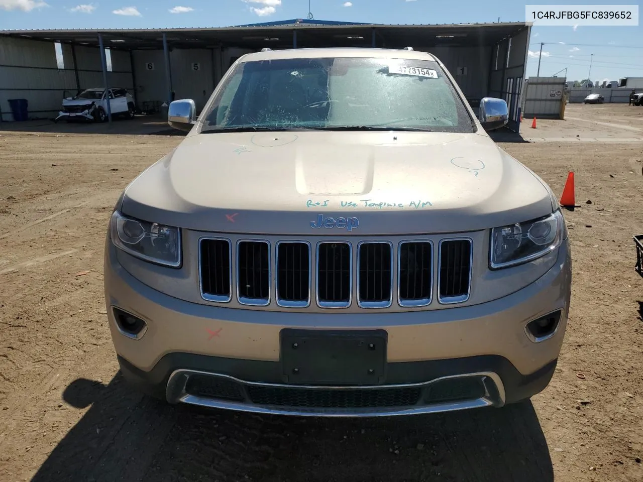 2015 Jeep Grand Cherokee Limited VIN: 1C4RJFBG5FC839652 Lot: 54773154