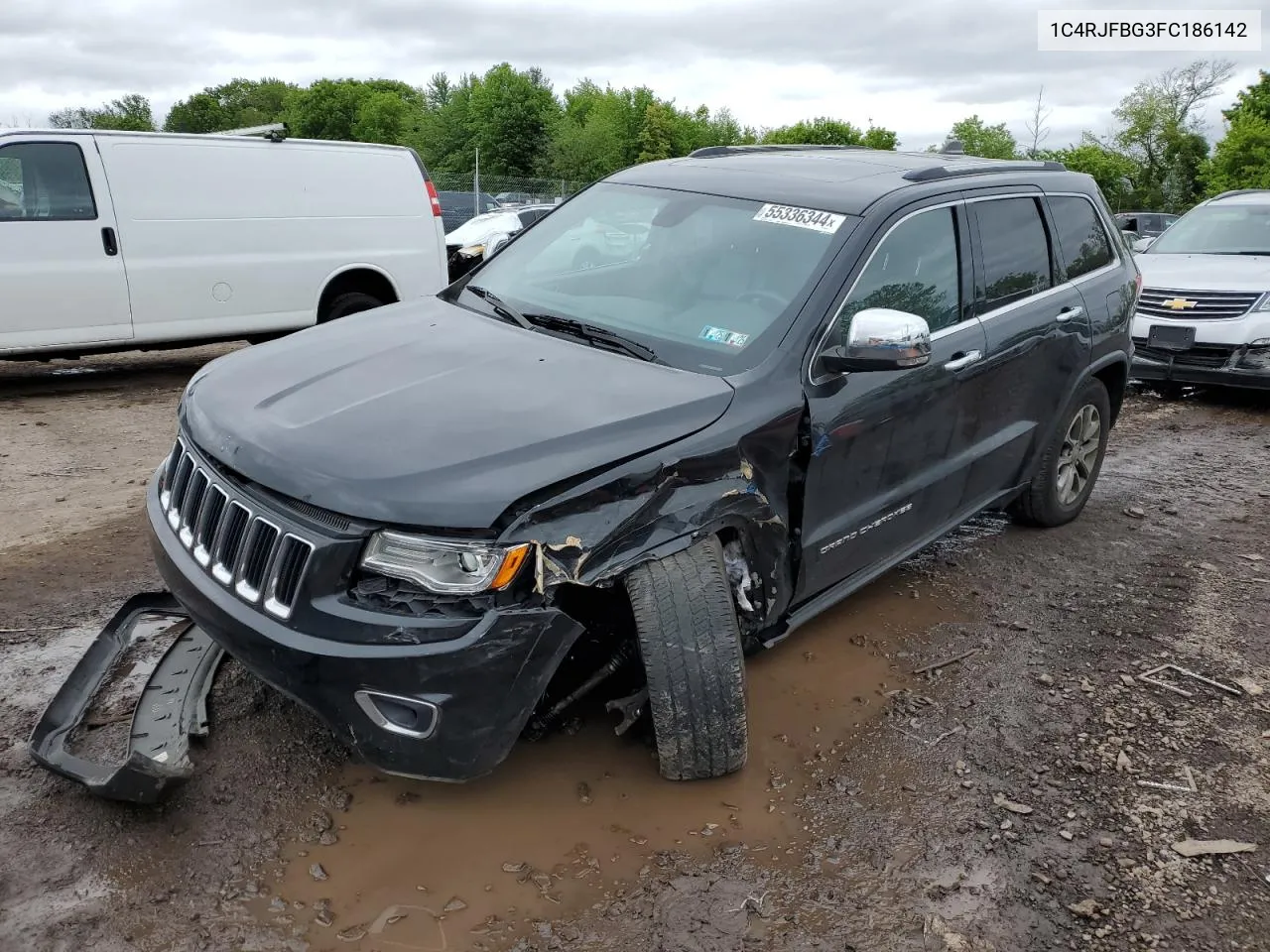 2015 Jeep Grand Cherokee Limited VIN: 1C4RJFBG3FC186142 Lot: 55336344