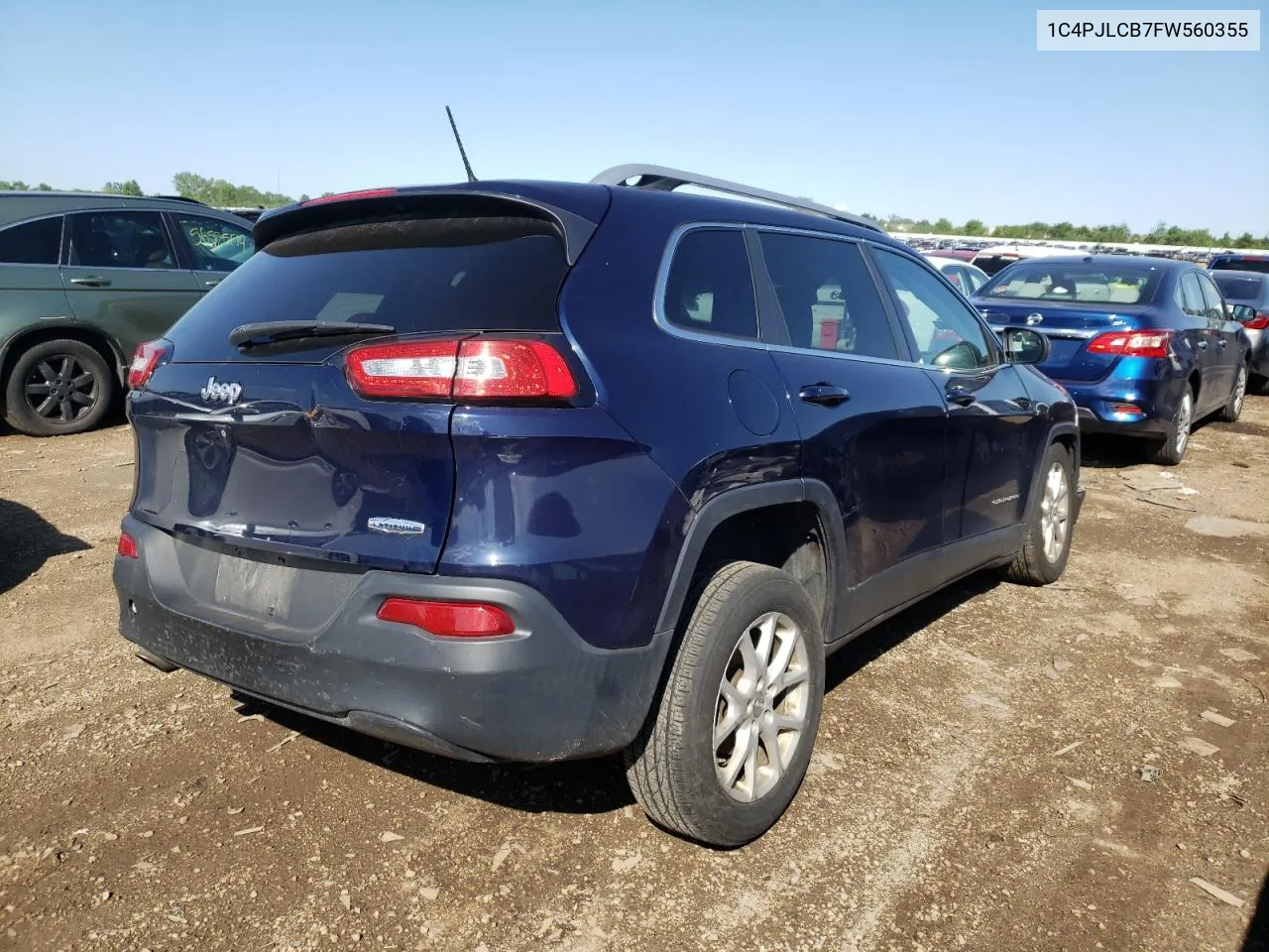 2015 Jeep Cherokee Latitude VIN: 1C4PJLCB7FW560355 Lot: 56461254