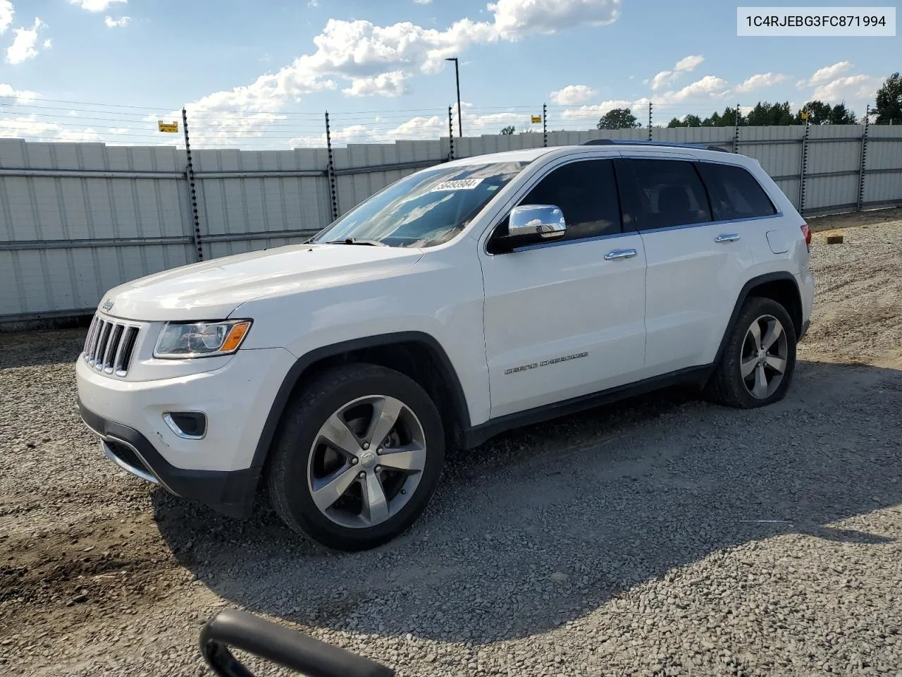 2015 Jeep Grand Cherokee Limited VIN: 1C4RJEBG3FC871994 Lot: 56493984