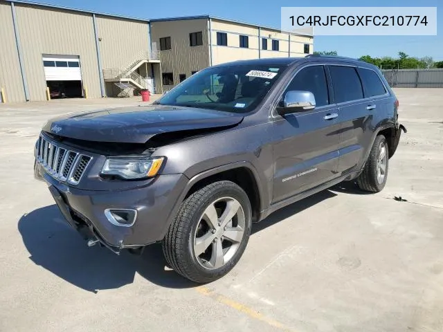 2015 Jeep Grand Cherokee Overland VIN: 1C4RJFCGXFC210774 Lot: 56571284