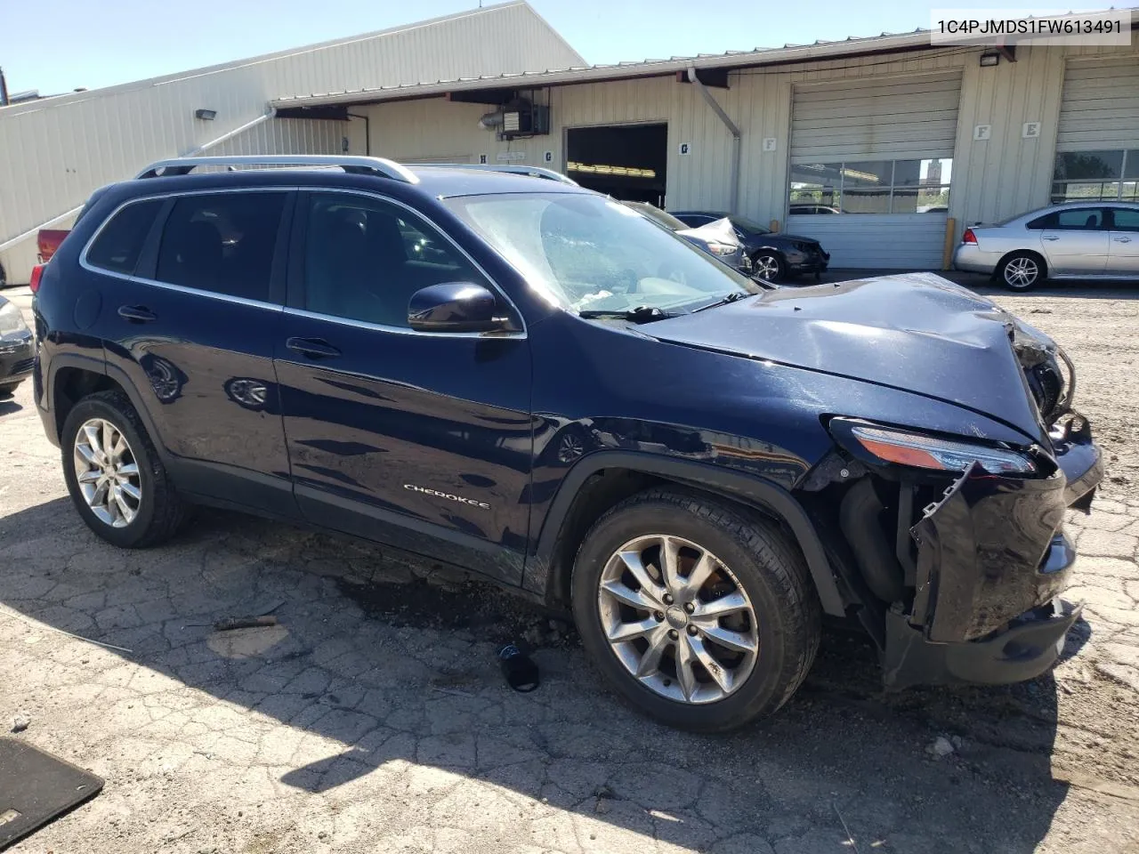 2015 Jeep Cherokee Limited VIN: 1C4PJMDS1FW613491 Lot: 57736484