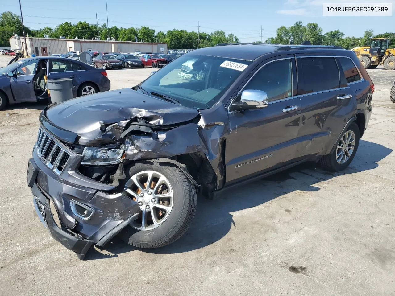 2015 Jeep Grand Cherokee Limited VIN: 1C4RJFBG3FC691789 Lot: 58927834