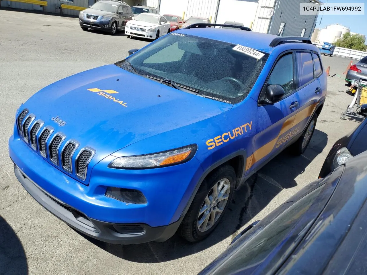 2015 Jeep Cherokee Sport VIN: 1C4PJLAB1FW694992 Lot: 60099244