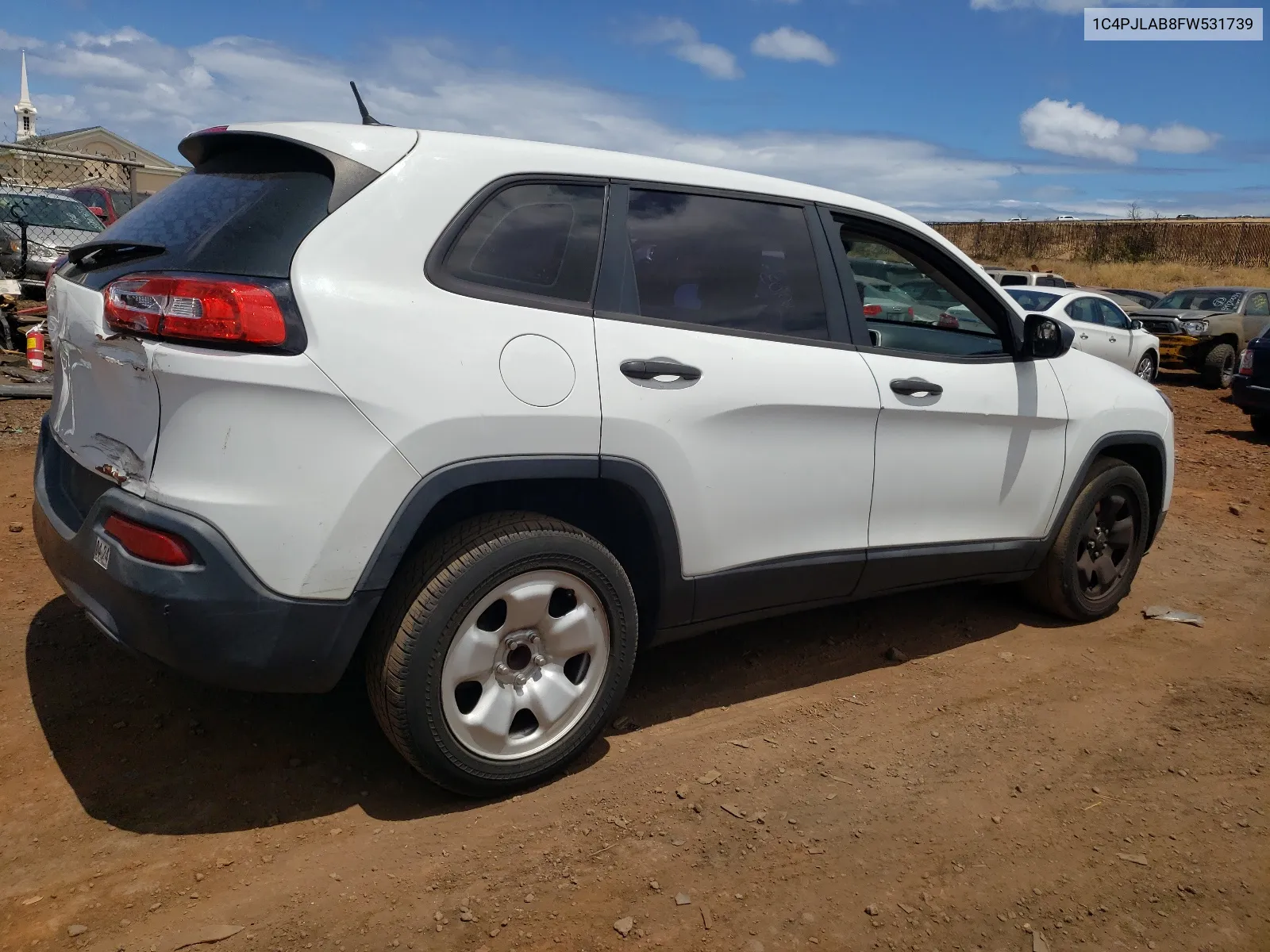 2015 Jeep Cherokee Sport VIN: 1C4PJLAB8FW531739 Lot: 60103774