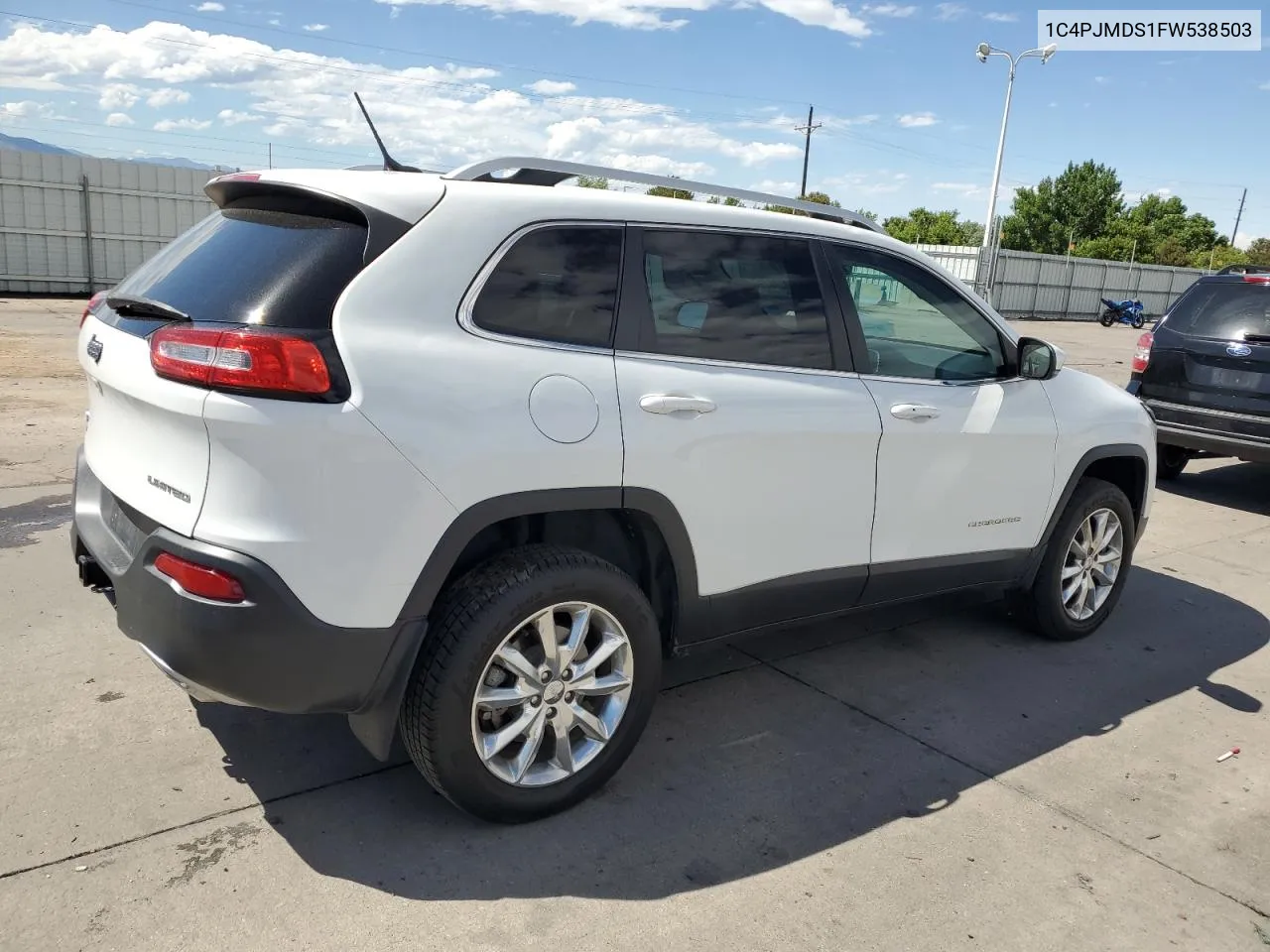 2015 Jeep Cherokee Limited VIN: 1C4PJMDS1FW538503 Lot: 60278724