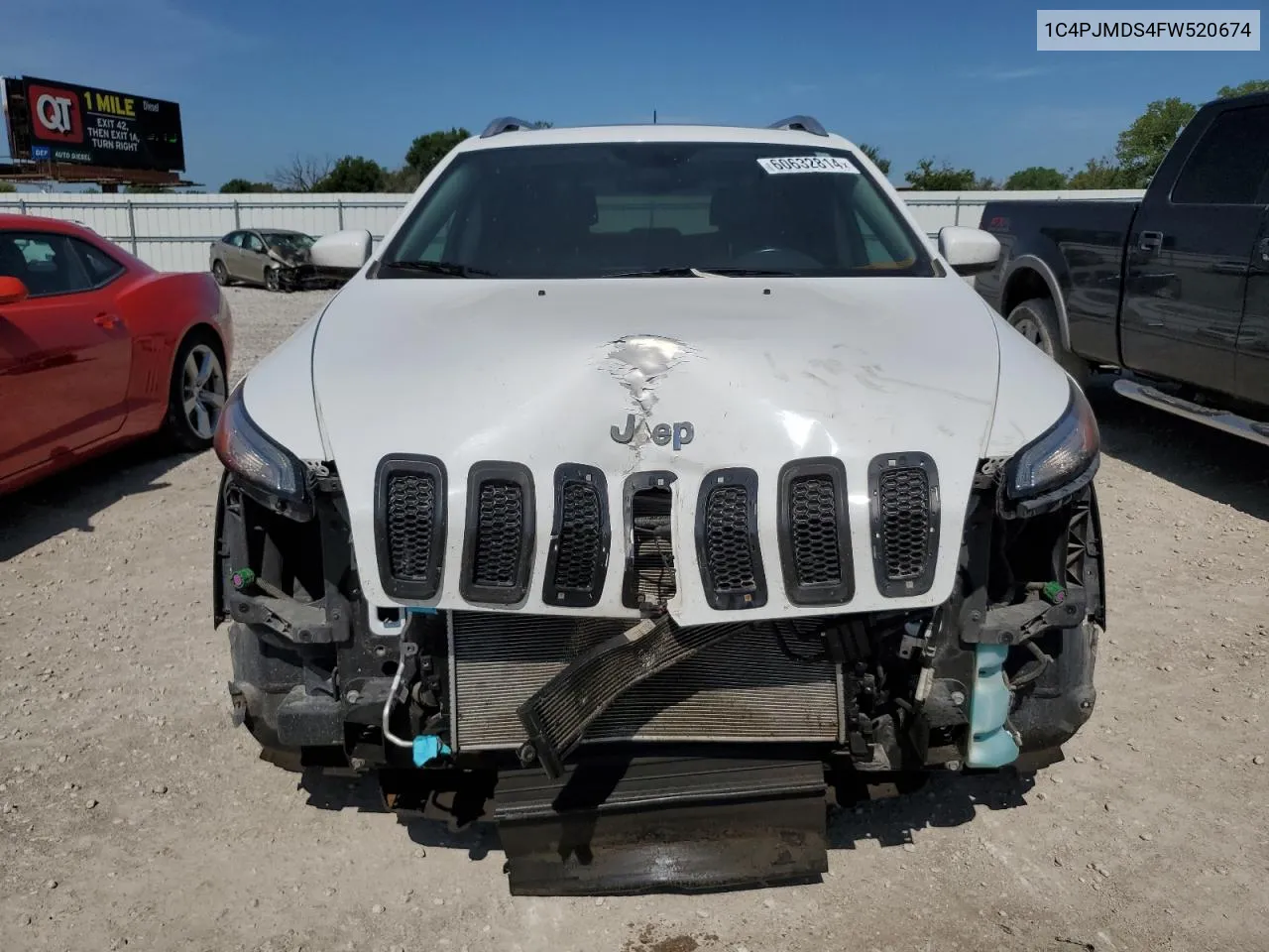 2015 Jeep Cherokee Limited VIN: 1C4PJMDS4FW520674 Lot: 60632814