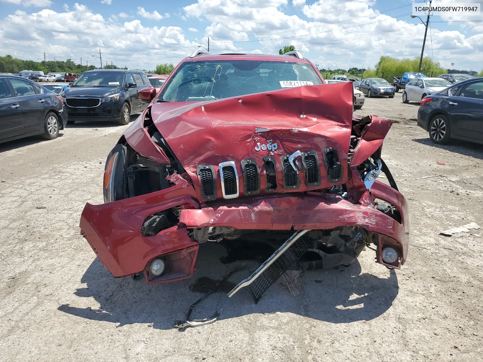 2015 Jeep Cherokee Limited VIN: 1C4PJMDS0FW719947 Lot: 60821714