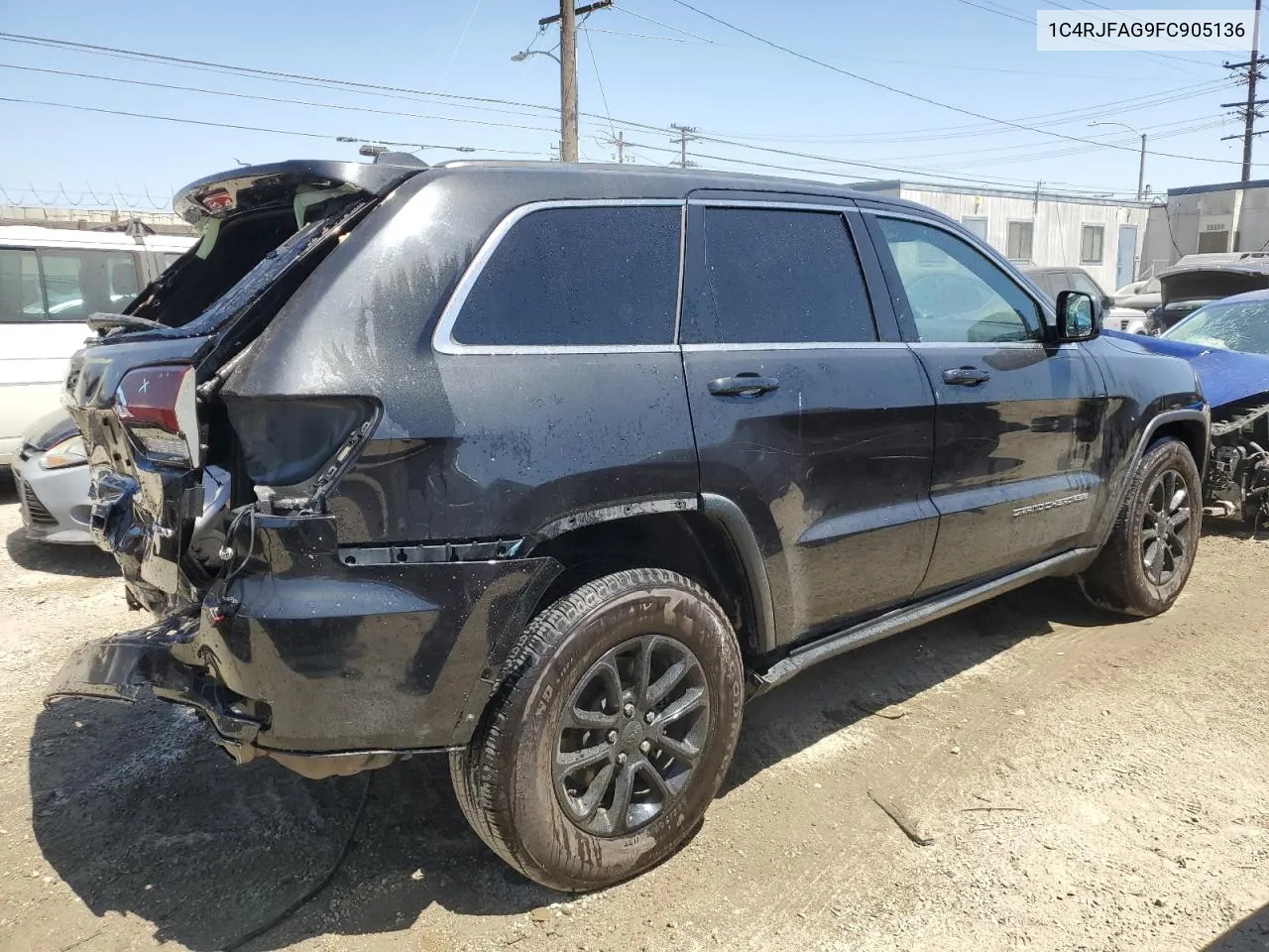 2015 Jeep Grand Cherokee Laredo VIN: 1C4RJFAG9FC905136 Lot: 61109674