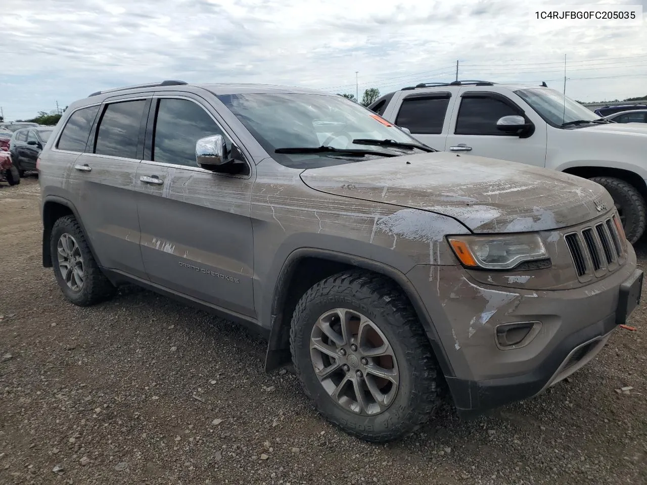 2015 Jeep Grand Cherokee Limited VIN: 1C4RJFBG0FC205035 Lot: 61474404