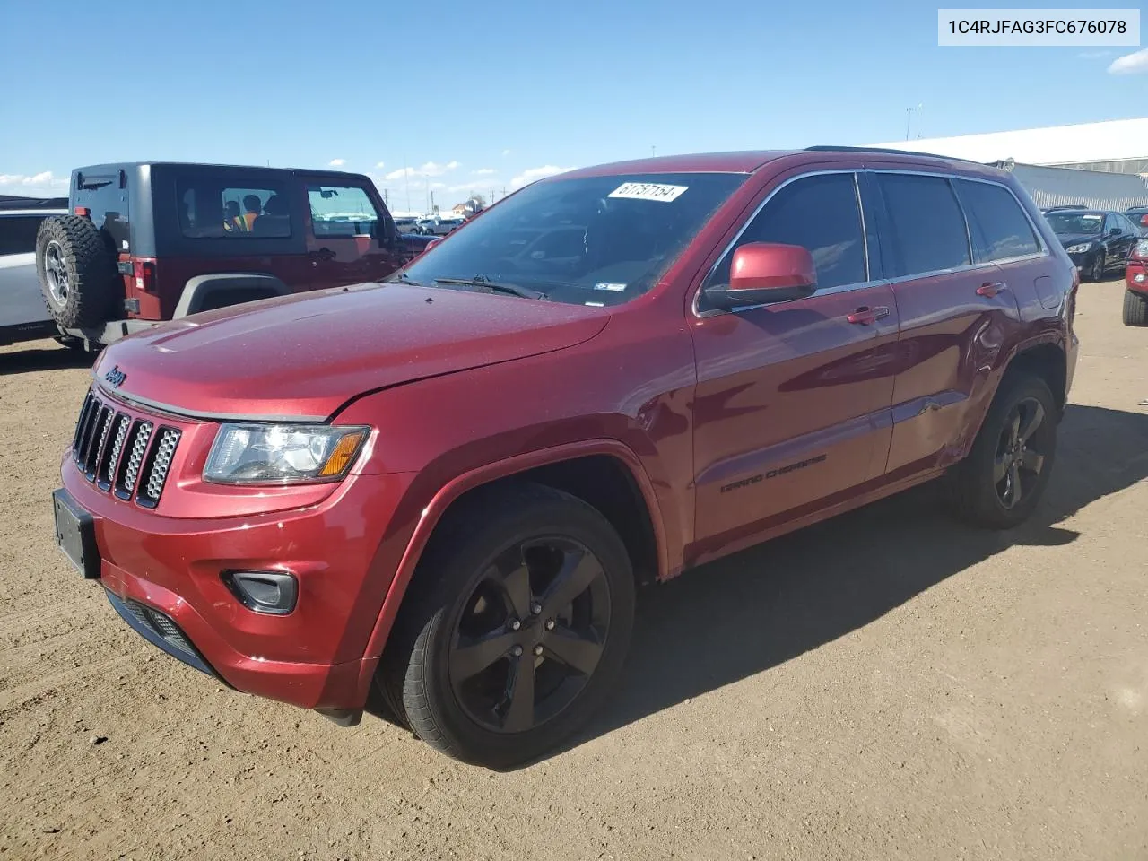 2015 Jeep Grand Cherokee Laredo VIN: 1C4RJFAG3FC676078 Lot: 61757154