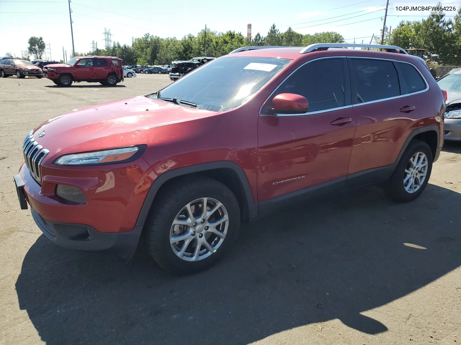 2015 Jeep Cherokee Latitude VIN: 1C4PJMCB4FW664226 Lot: 62023724