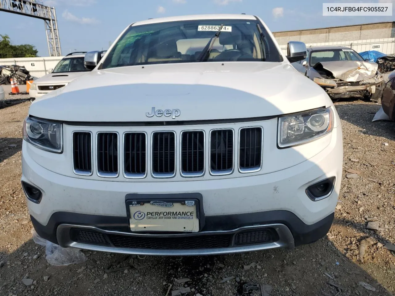 2015 Jeep Grand Cherokee Limited VIN: 1C4RJFBG4FC905527 Lot: 62886374