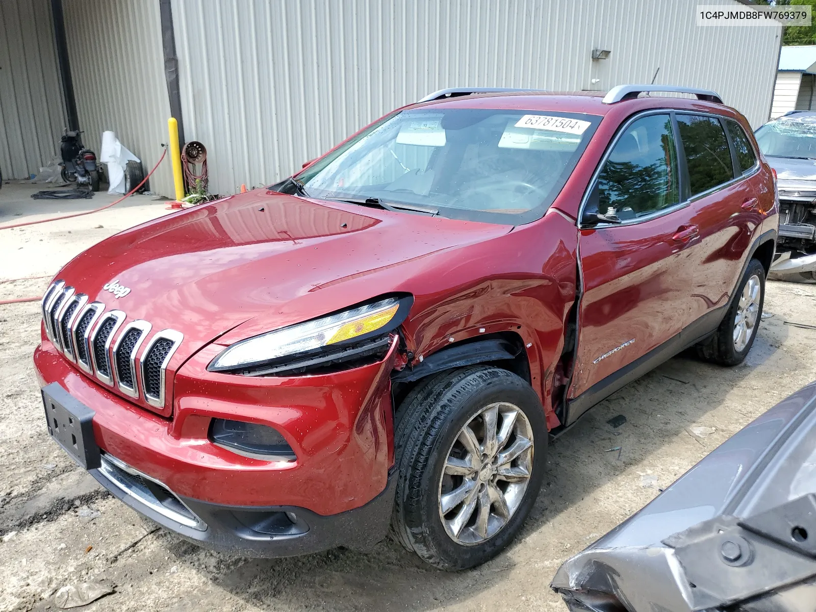 2015 Jeep Cherokee Limited VIN: 1C4PJMDB8FW769379 Lot: 63781504