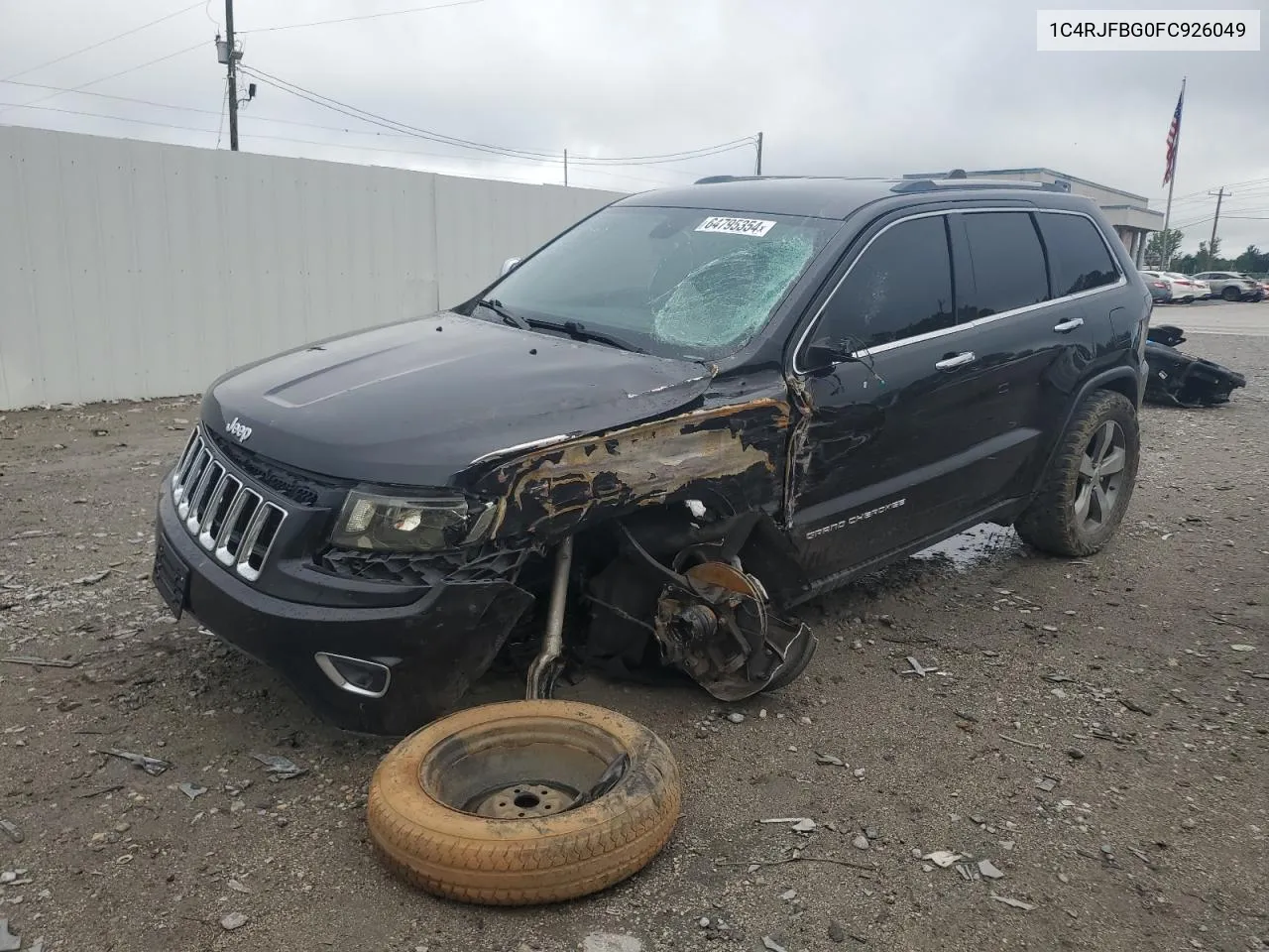 2015 Jeep Grand Cherokee Limited VIN: 1C4RJFBG0FC926049 Lot: 64795354