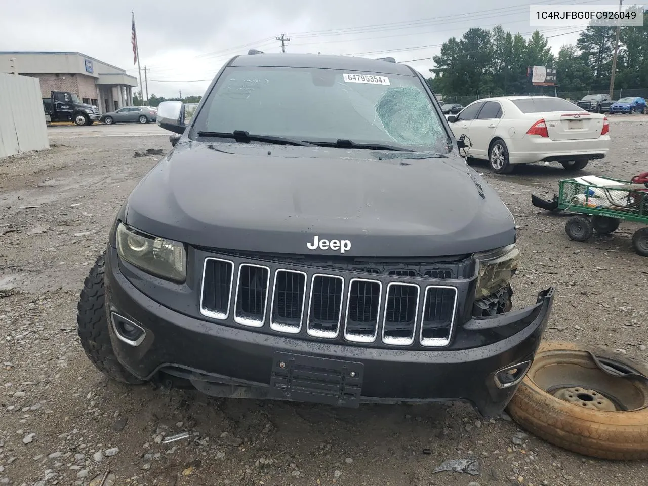 1C4RJFBG0FC926049 2015 Jeep Grand Cherokee Limited