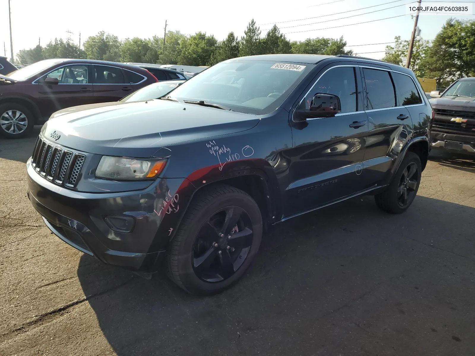 2015 Jeep Grand Cherokee Laredo VIN: 1C4RJFAG4FC603835 Lot: 65512094