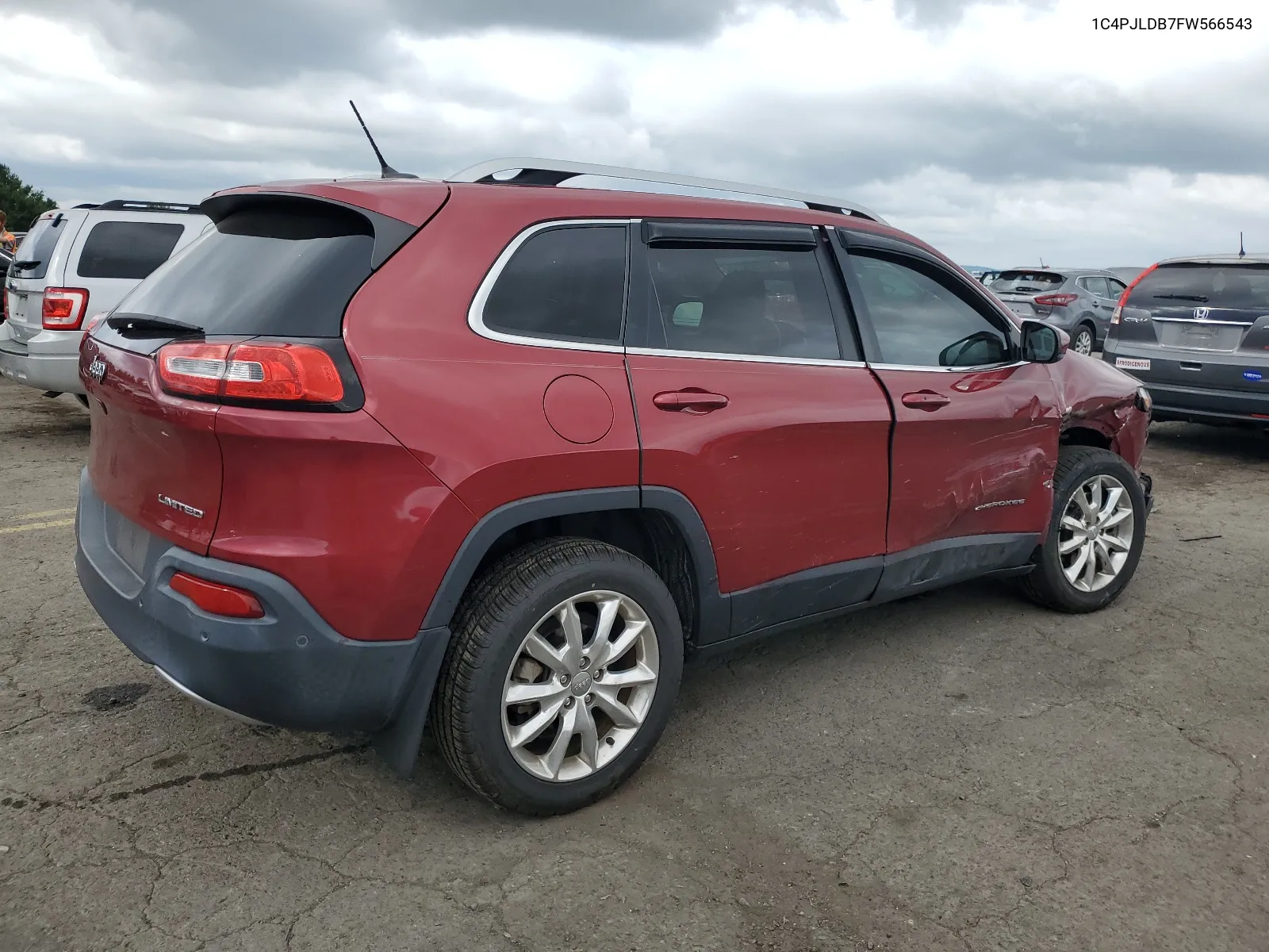 2015 Jeep Cherokee Limited VIN: 1C4PJLDB7FW566543 Lot: 65593474