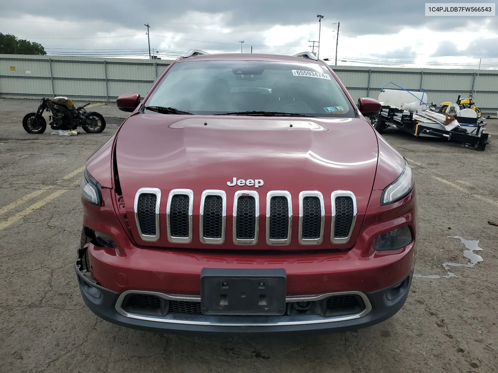 2015 Jeep Cherokee Limited VIN: 1C4PJLDB7FW566543 Lot: 65593474