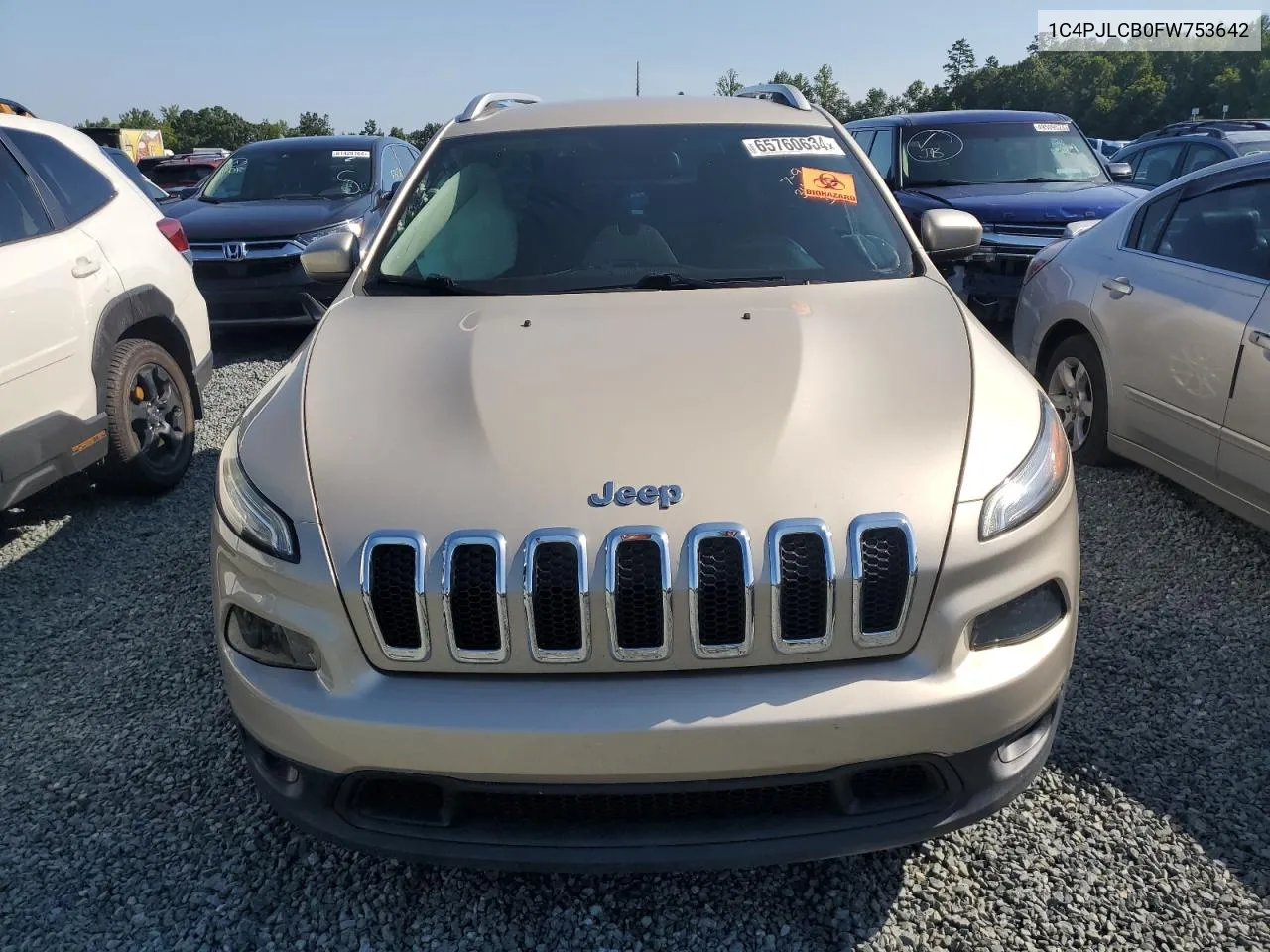 2015 Jeep Cherokee Latitude VIN: 1C4PJLCB0FW753642 Lot: 65760634