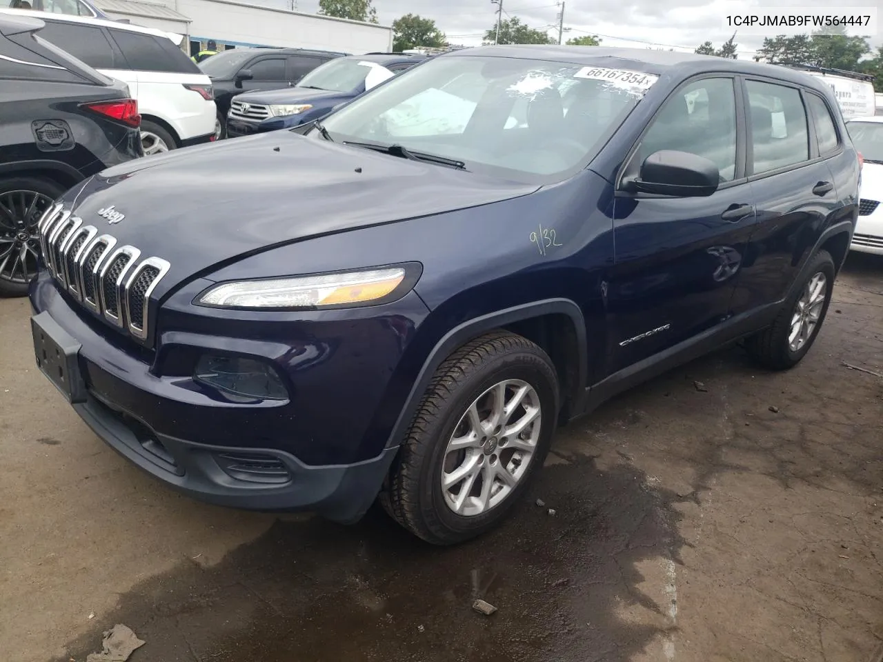 2015 Jeep Cherokee Sport VIN: 1C4PJMAB9FW564447 Lot: 66167354