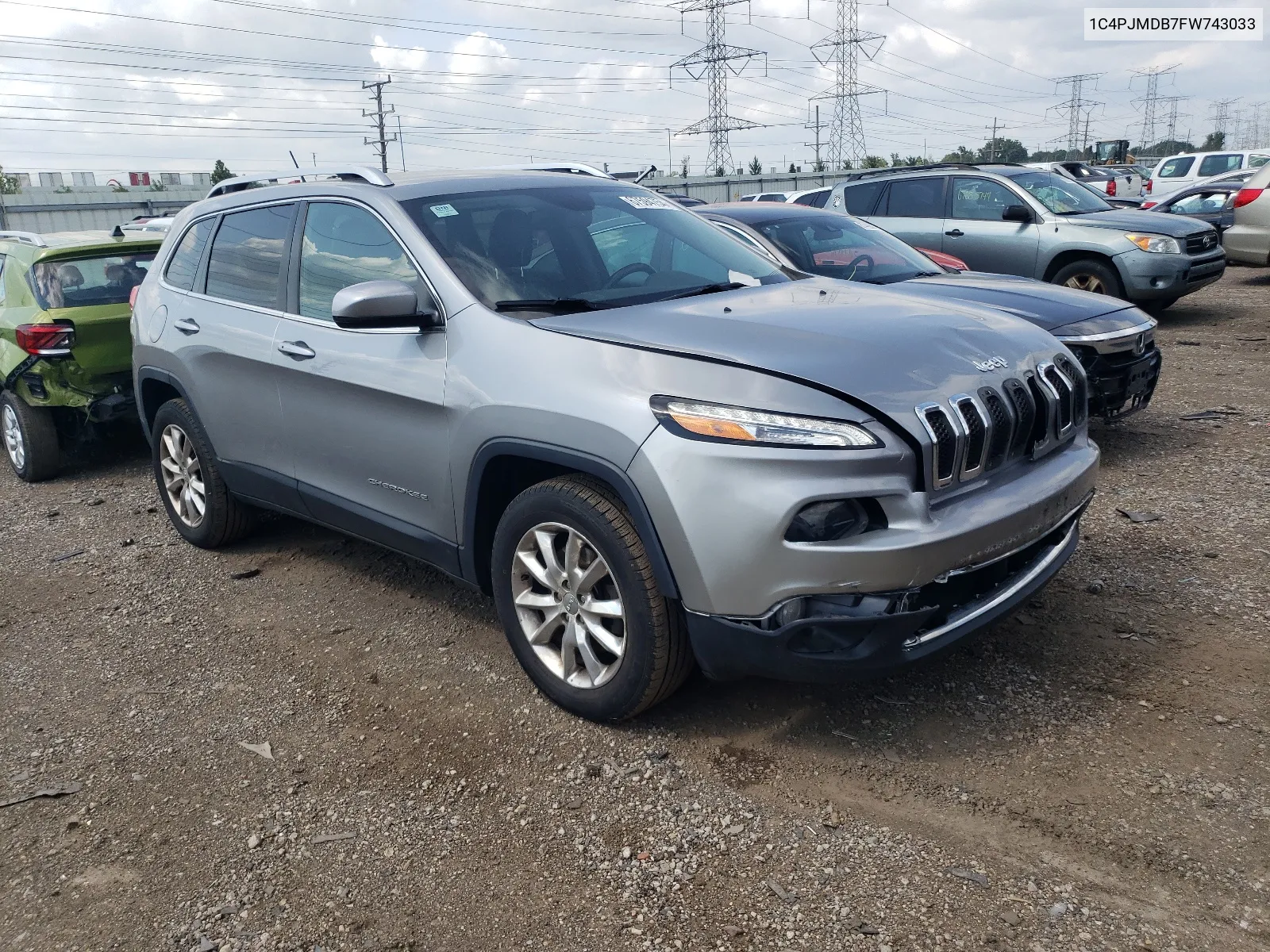 2015 Jeep Cherokee Limited VIN: 1C4PJMDB7FW743033 Lot: 67594754