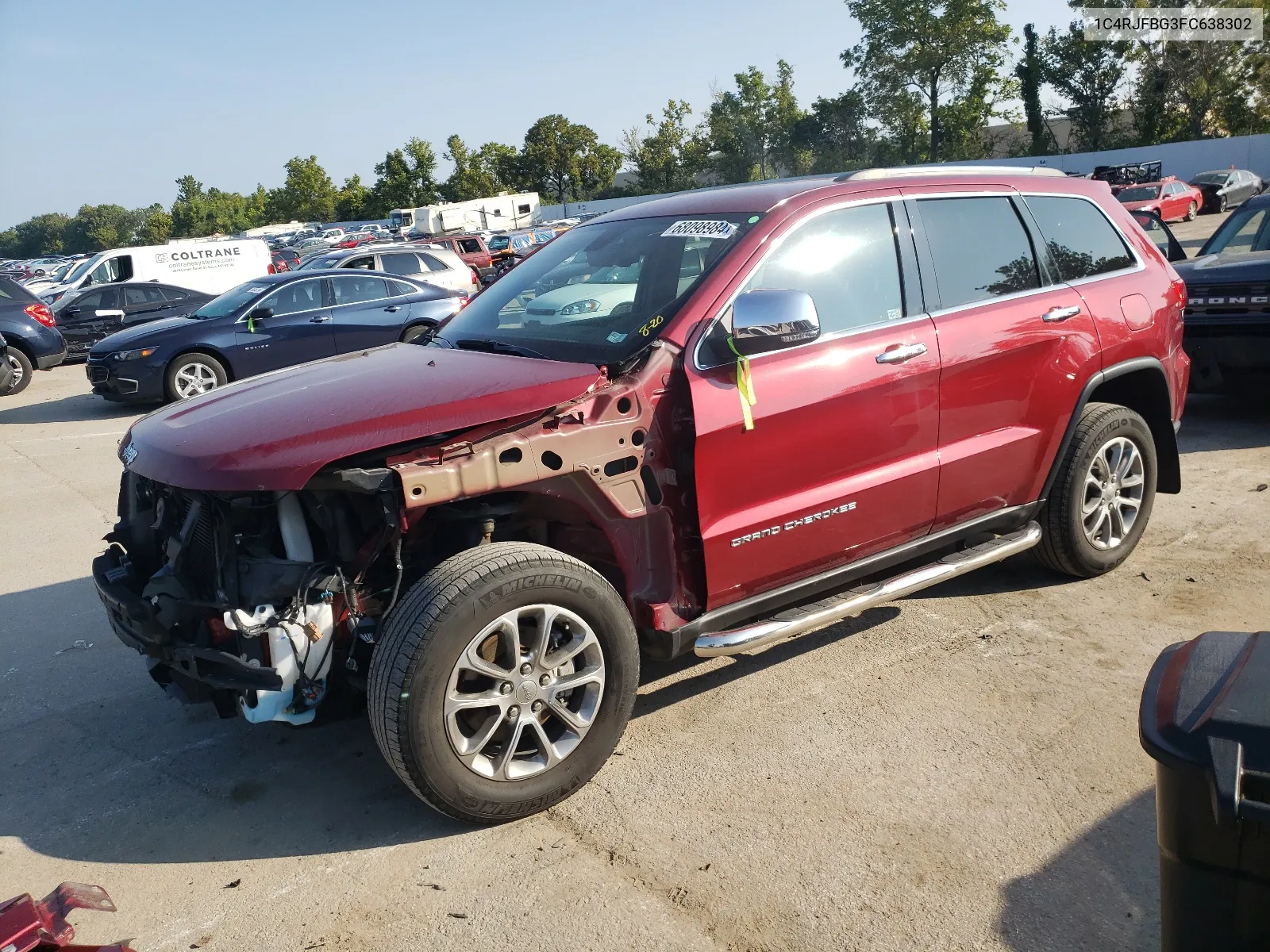 2015 Jeep Grand Cherokee Limited VIN: 1C4RJFBG3FC638302 Lot: 68098984