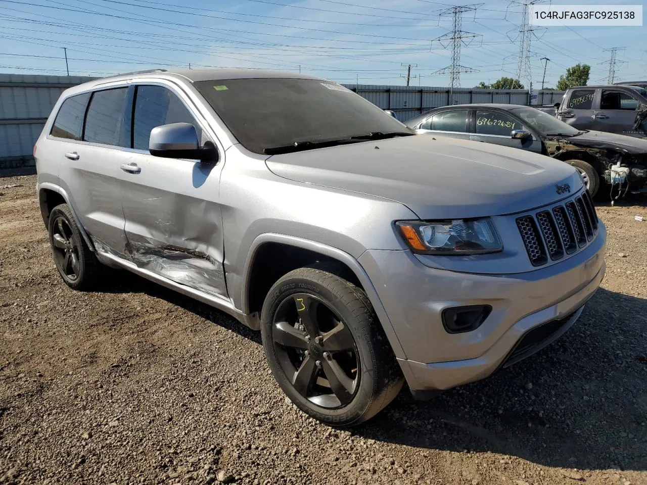 2015 Jeep Grand Cherokee Laredo VIN: 1C4RJFAG3FC925138 Lot: 68119594