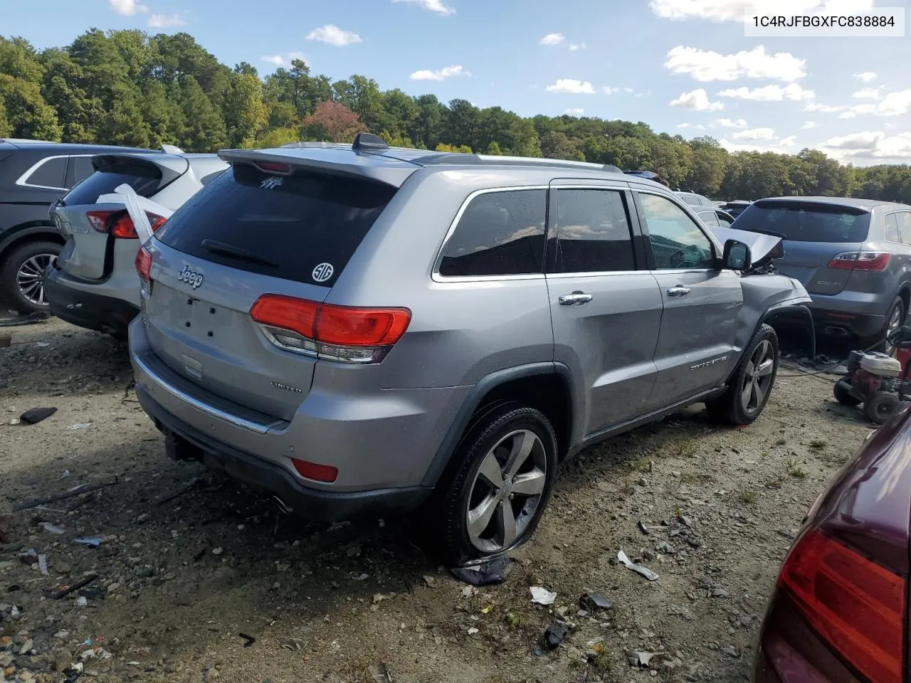 2015 Jeep Grand Cherokee Limited VIN: 1C4RJFBGXFC838884 Lot: 68482844