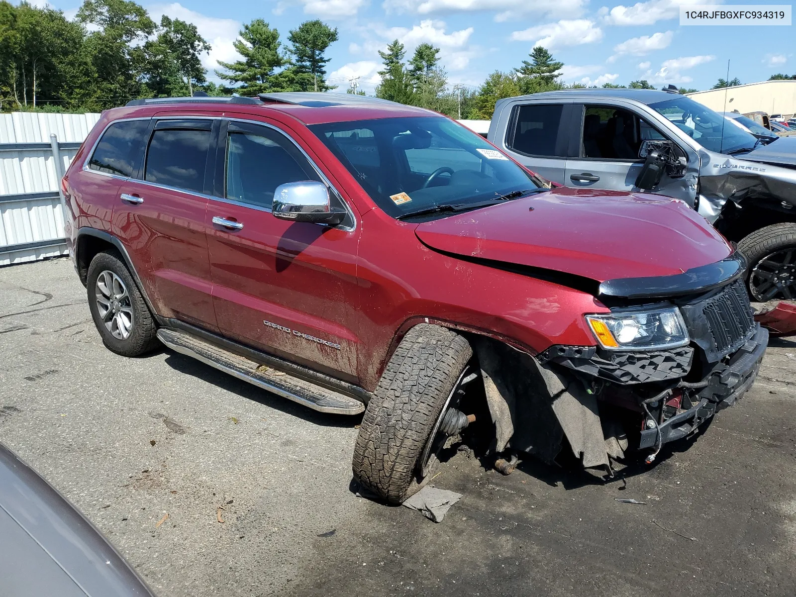 2015 Jeep Grand Cherokee Limited VIN: 1C4RJFBGXFC934319 Lot: 68538254