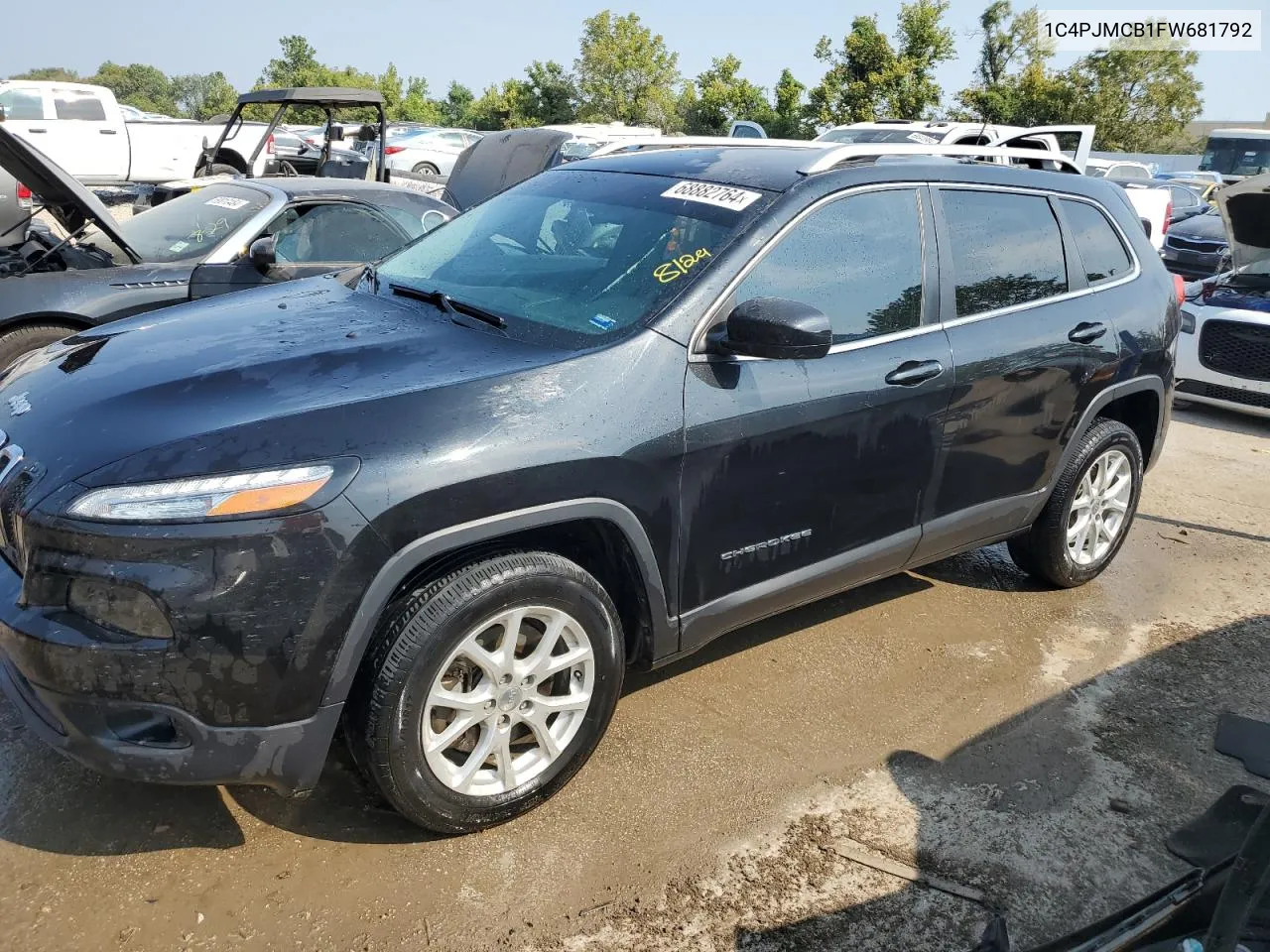 2015 Jeep Cherokee Latitude VIN: 1C4PJMCB1FW681792 Lot: 68882764