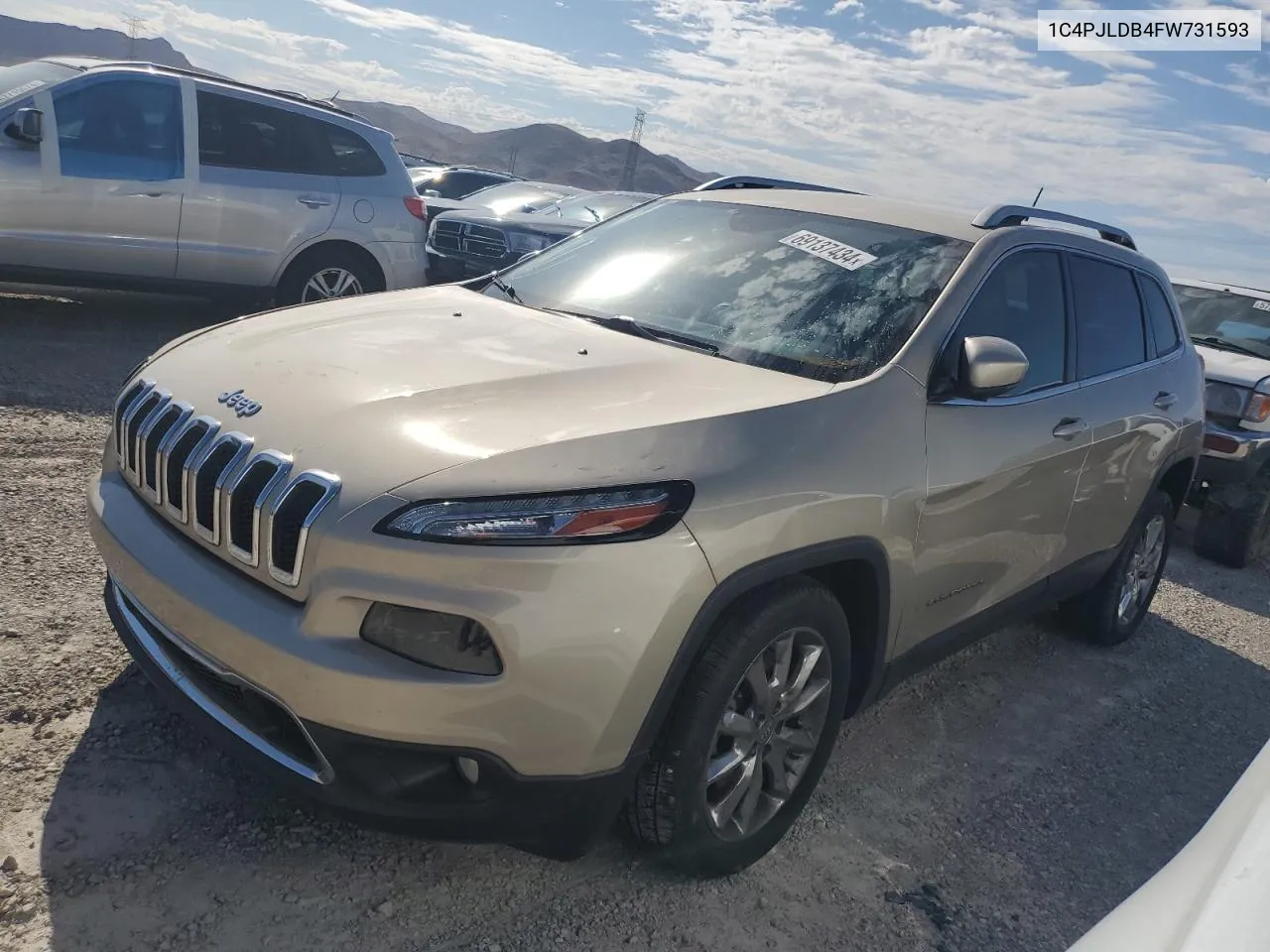 2015 Jeep Cherokee Limited VIN: 1C4PJLDB4FW731593 Lot: 69137434