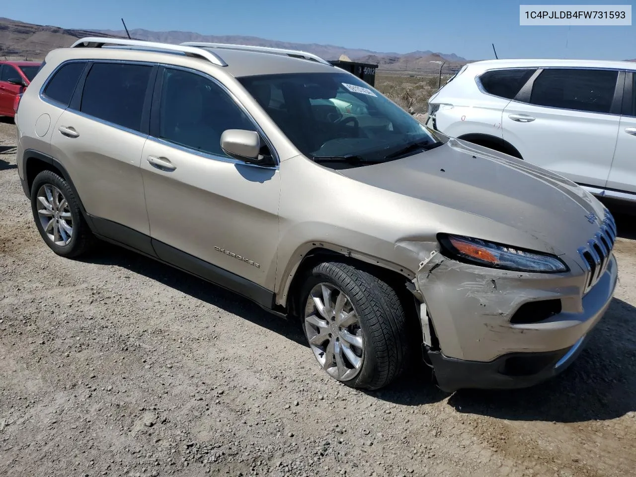 2015 Jeep Cherokee Limited VIN: 1C4PJLDB4FW731593 Lot: 69137434