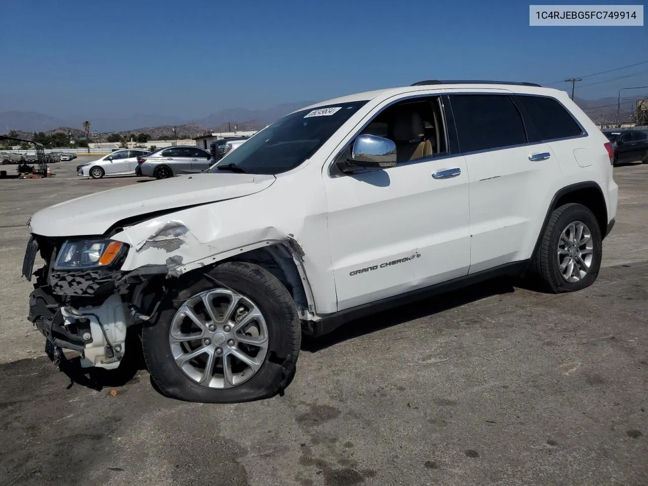 2015 Jeep Grand Cherokee Limited VIN: 1C4RJEBG5FC749914 Lot: 69249634