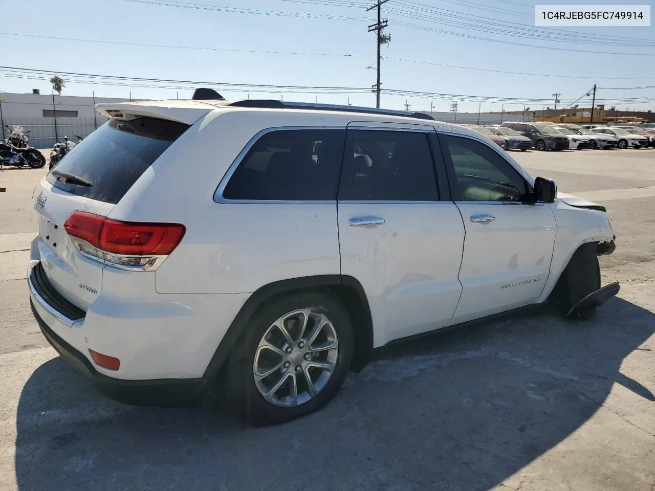 2015 Jeep Grand Cherokee Limited VIN: 1C4RJEBG5FC749914 Lot: 69249634