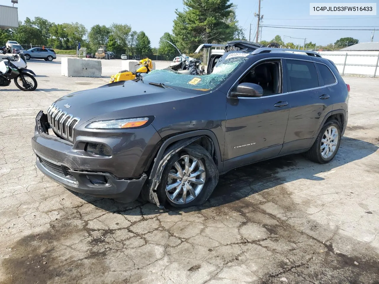 2015 Jeep Cherokee Limited VIN: 1C4PJLDS3FW516433 Lot: 69446174