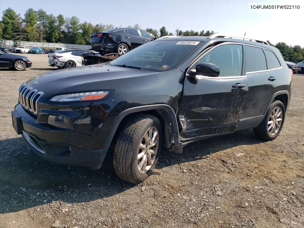 2015 Jeep Cherokee Limited VIN: 1C4PJMDS1FW522110 Lot: 69659024