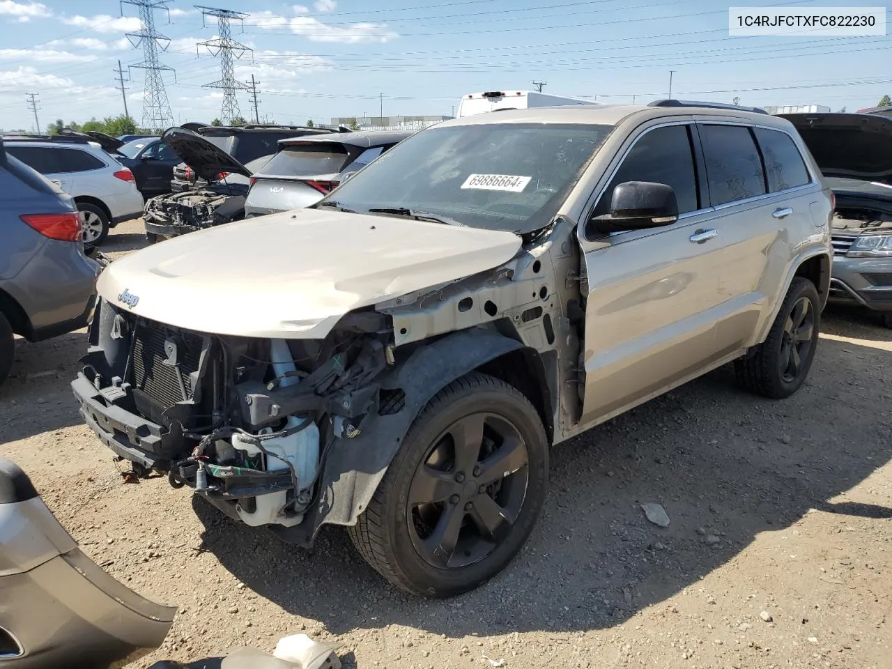 2015 Jeep Grand Cherokee Overland VIN: 1C4RJFCTXFC822230 Lot: 69886664