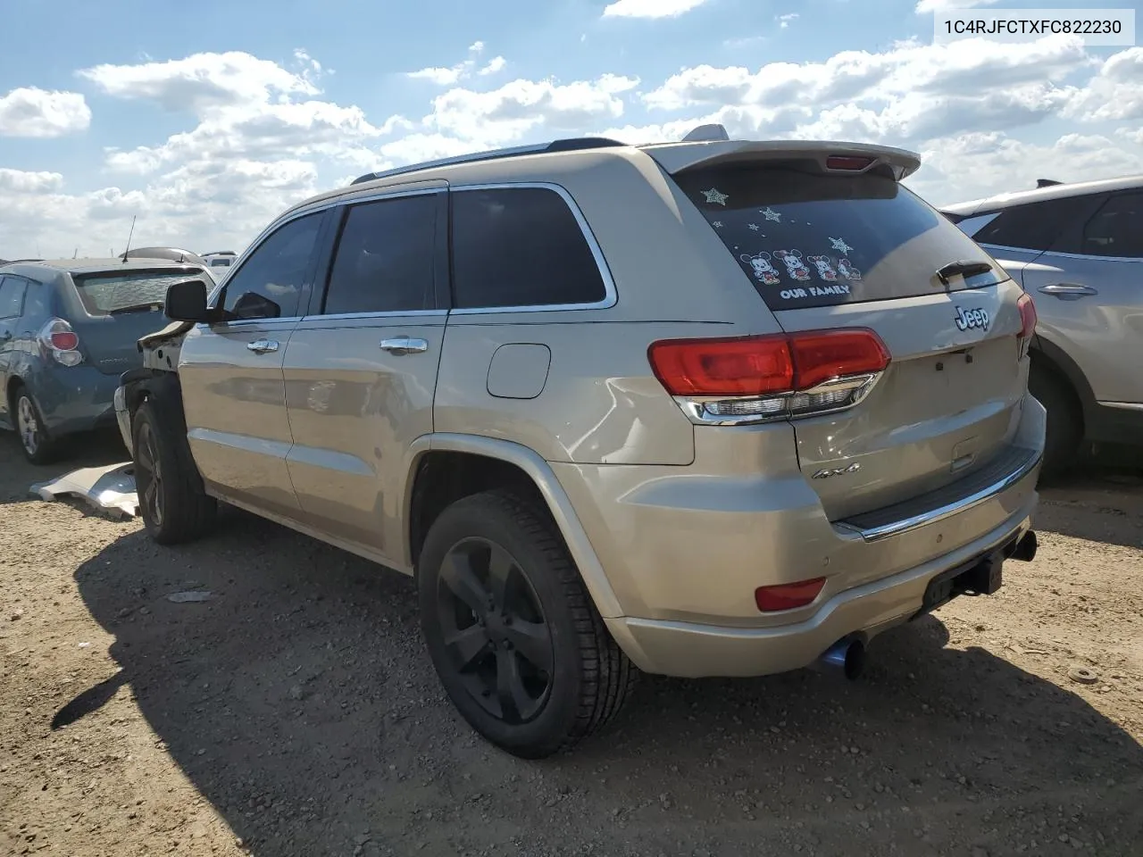 2015 Jeep Grand Cherokee Overland VIN: 1C4RJFCTXFC822230 Lot: 69886664