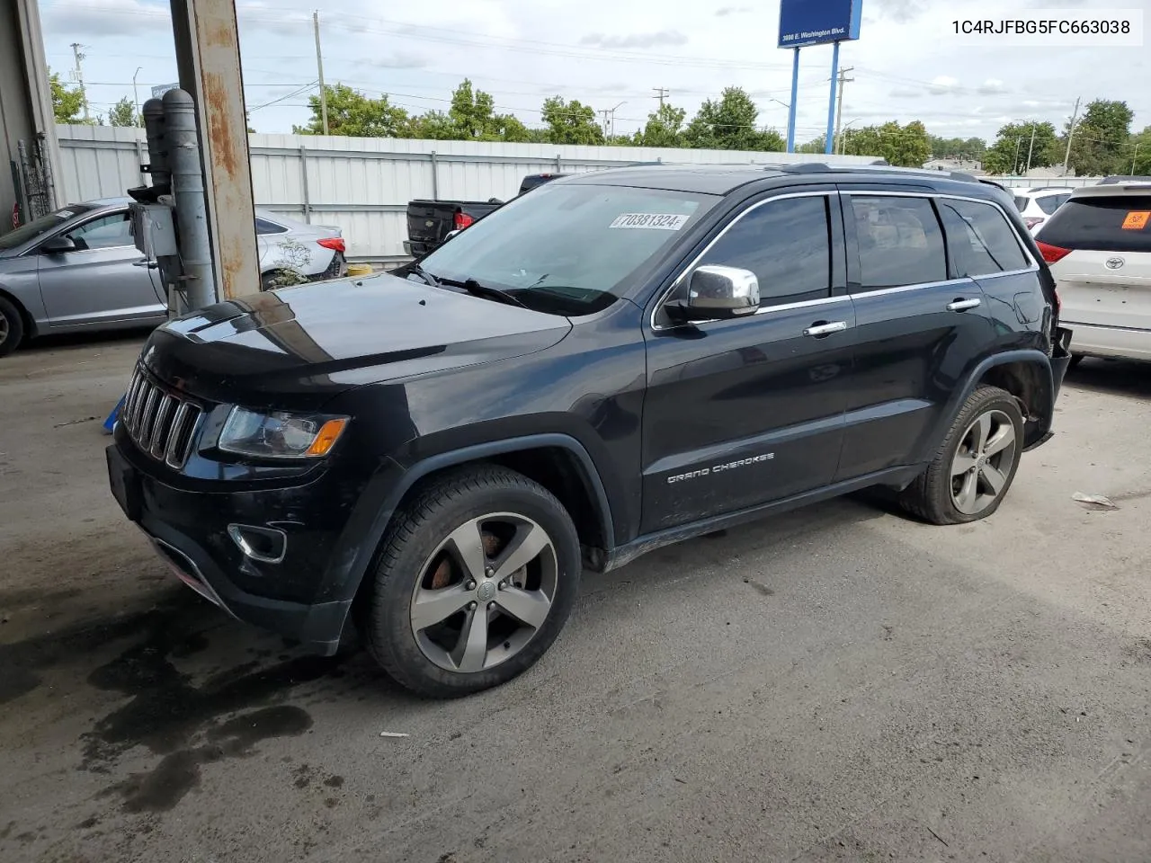 2015 Jeep Grand Cherokee Limited VIN: 1C4RJFBG5FC663038 Lot: 70381324