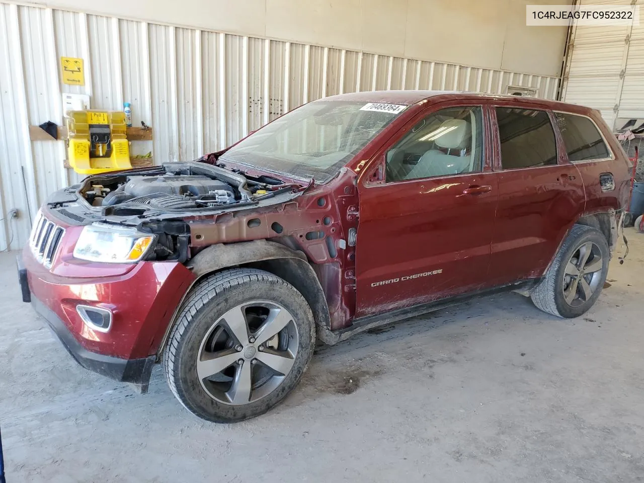 2015 Jeep Grand Cherokee Laredo VIN: 1C4RJEAG7FC952322 Lot: 70469364