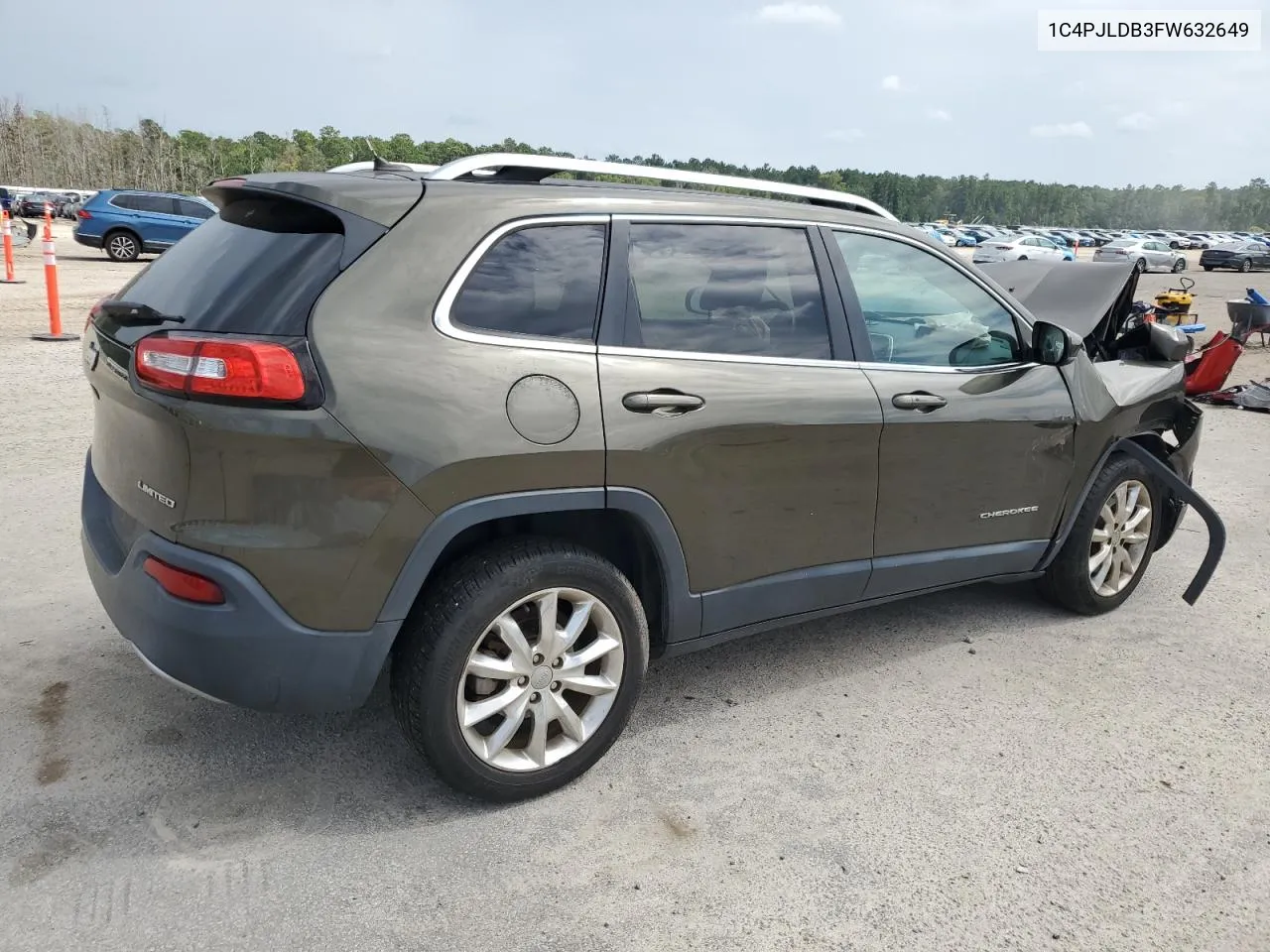 2015 Jeep Cherokee Limited VIN: 1C4PJLDB3FW632649 Lot: 70524084