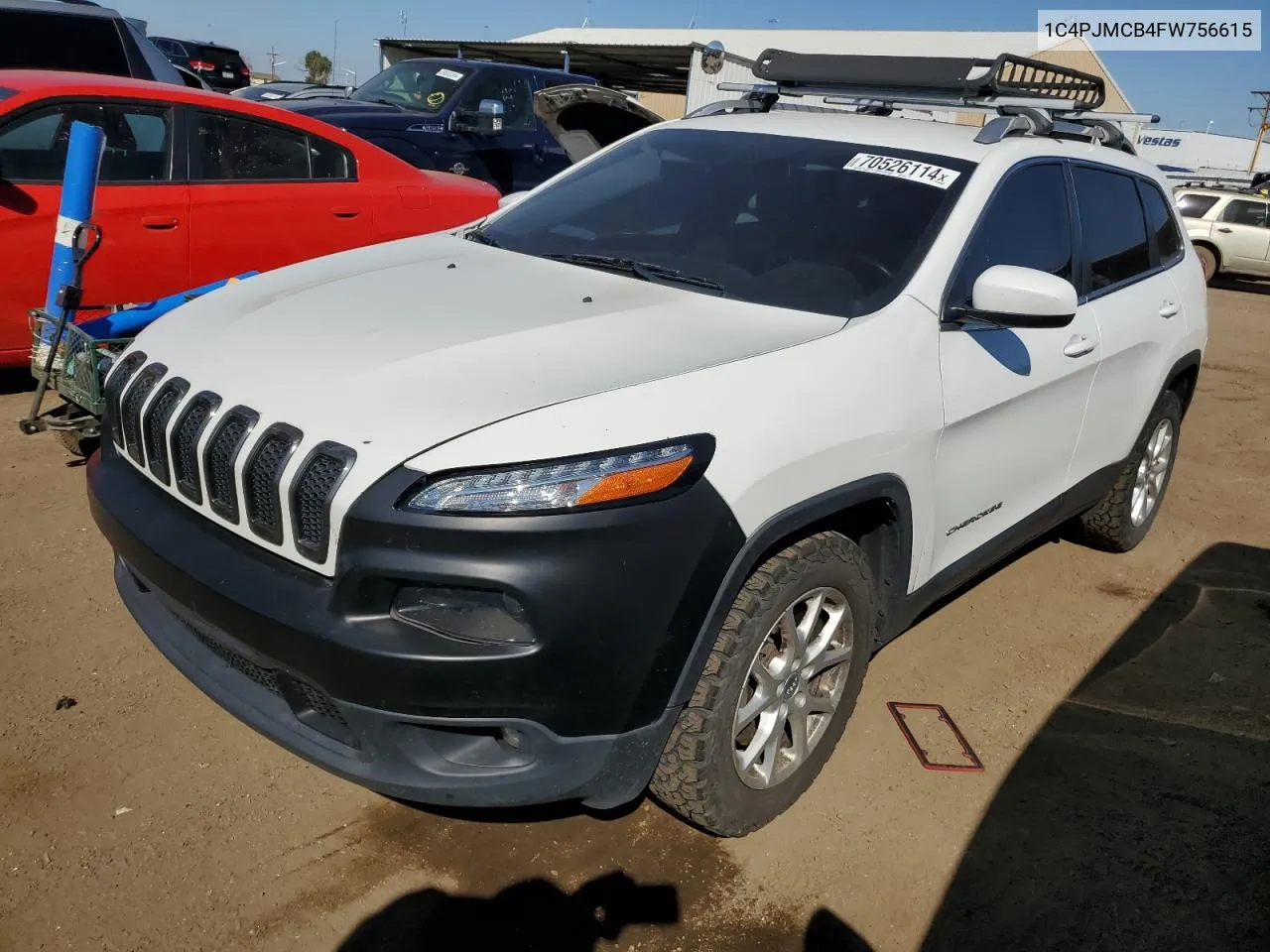 2015 Jeep Cherokee Latitude VIN: 1C4PJMCB4FW756615 Lot: 70526114